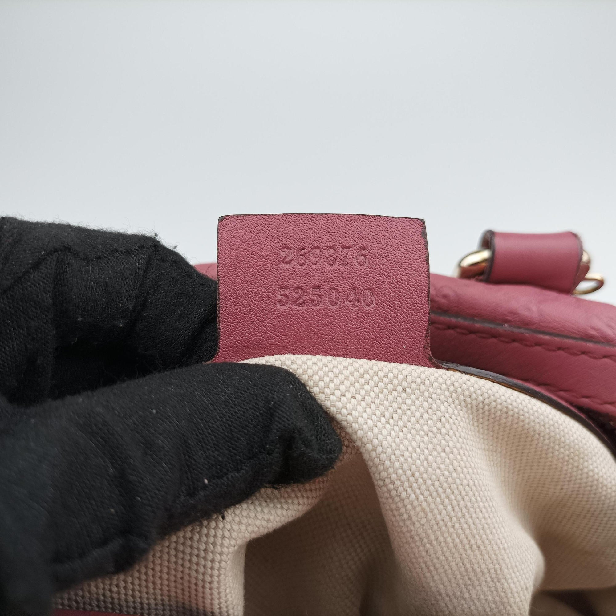 Guccissima Trim Web Joy Pink Leather 269876 G013133942グッチシマ トリム ウェブ ジョイ ピンク レザー 269876 G013133942