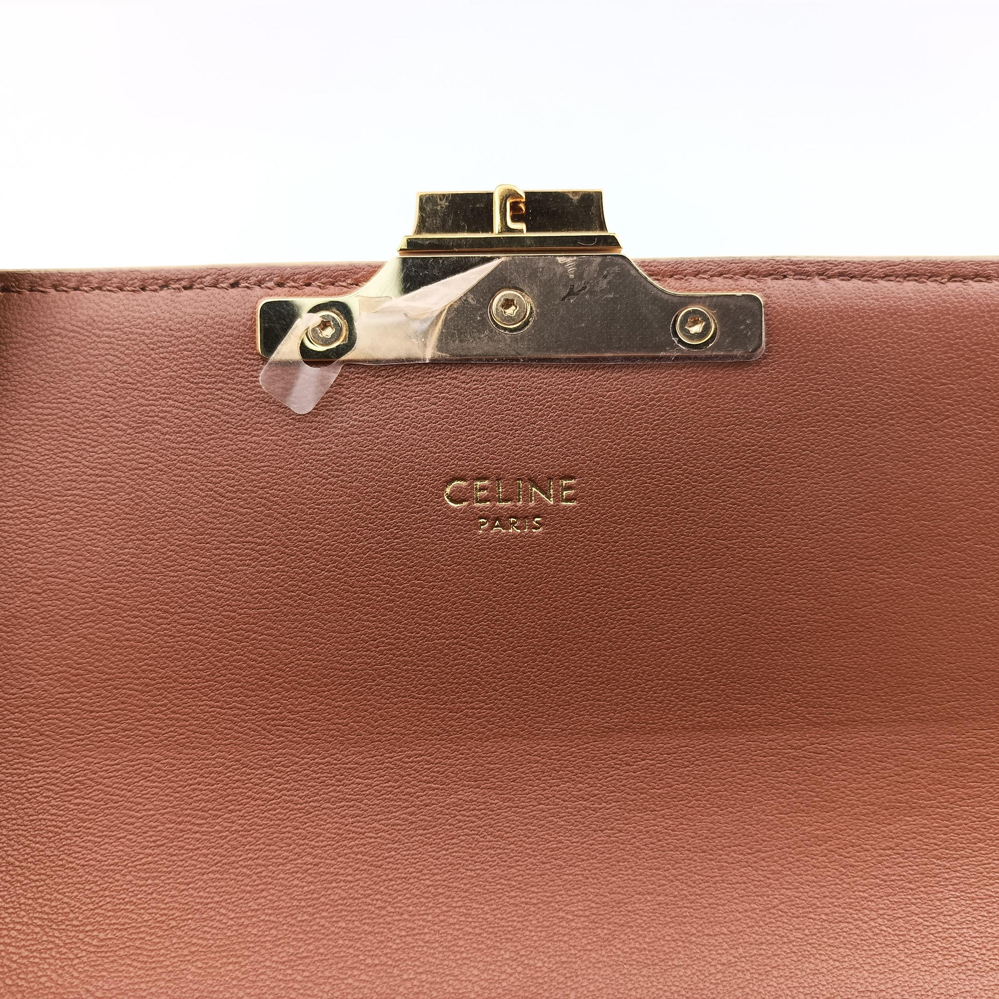Claude Triomphe white x brown PVC coated canvas x Leather W-CU-2251クロード トリオンフ ホワイトxブラウン PVCコーティングキャンバスxレザー W-CU-2251