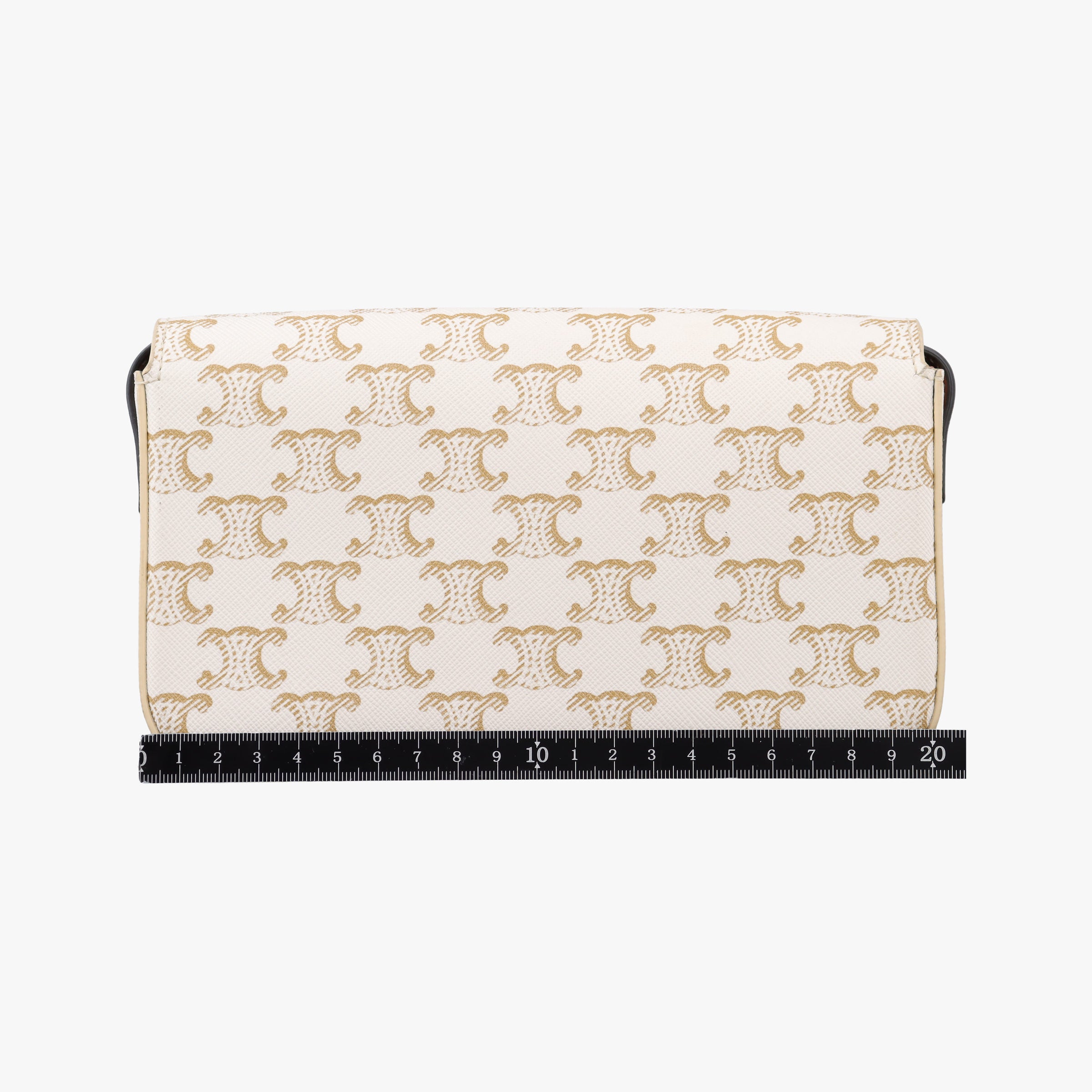 Claude Triomphe white x brown PVC coated canvas x Leather W-CU-2251クロード トリオンフ ホワイトxブラウン PVCコーティングキャンバスxレザー W-CU-2251