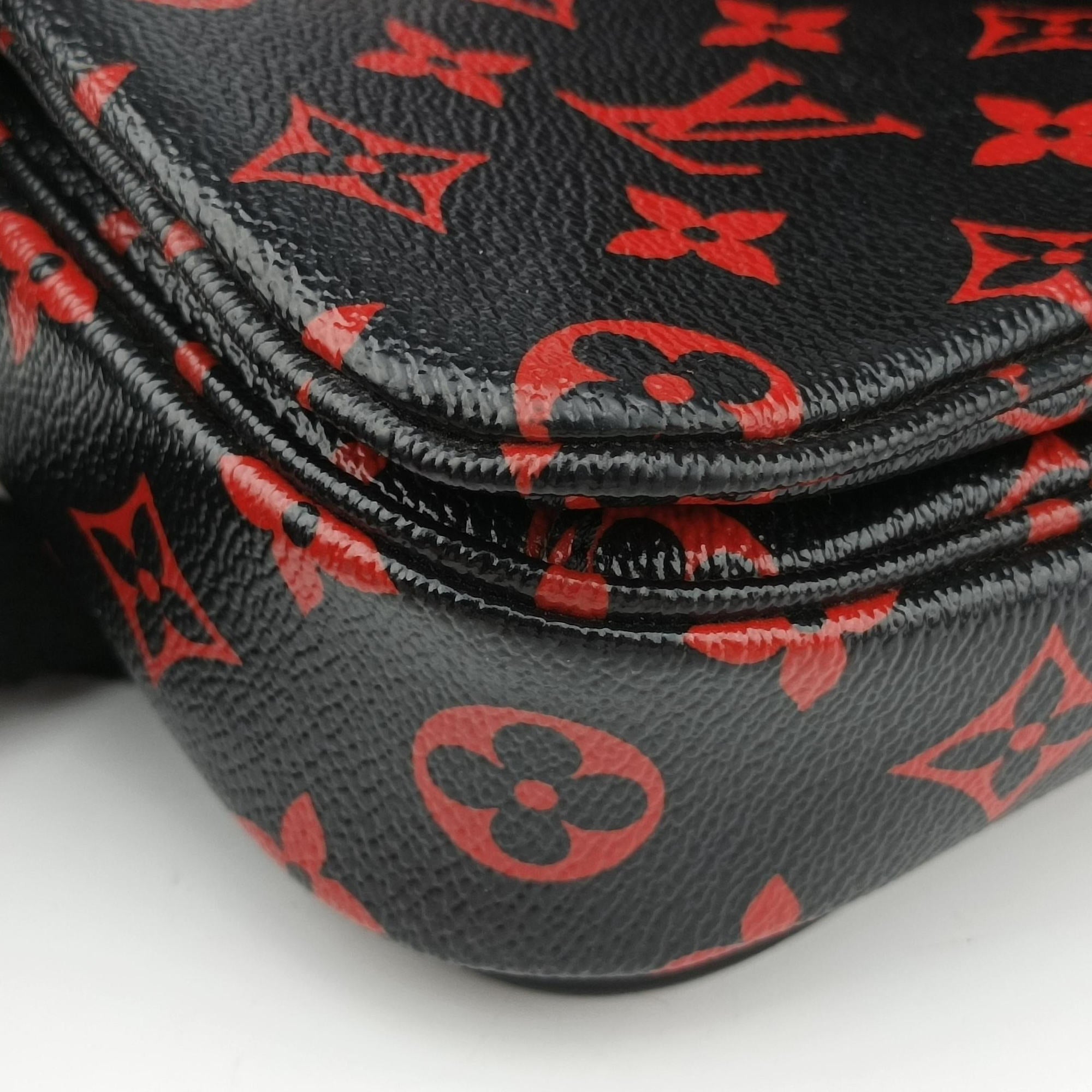 Pochette Metis MM Noir×ROUGE Monogram Infrarouge M41462 DR4196ポシェット メティス MM ノワール×ルージュ モノグラム アンフラルージュ M41462 DR4196