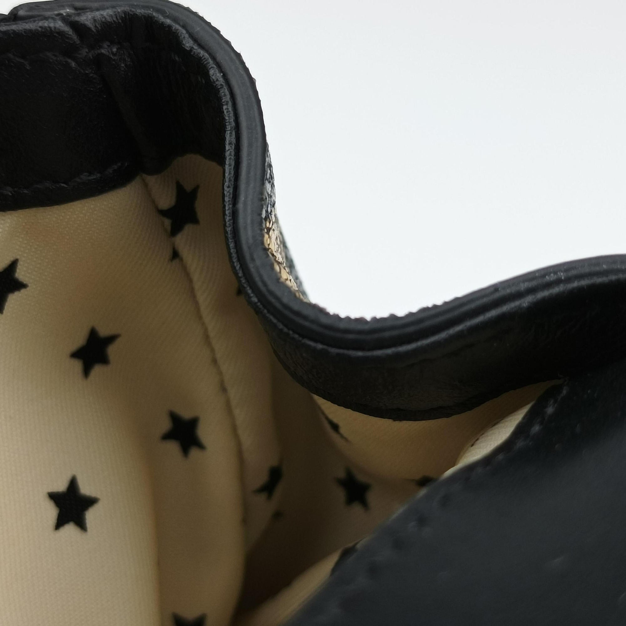 Metallic Crackle Golden×black Leather 605112 C031415516メタリッククラックル ゴールド×ブラック レザー 605112 C031415516