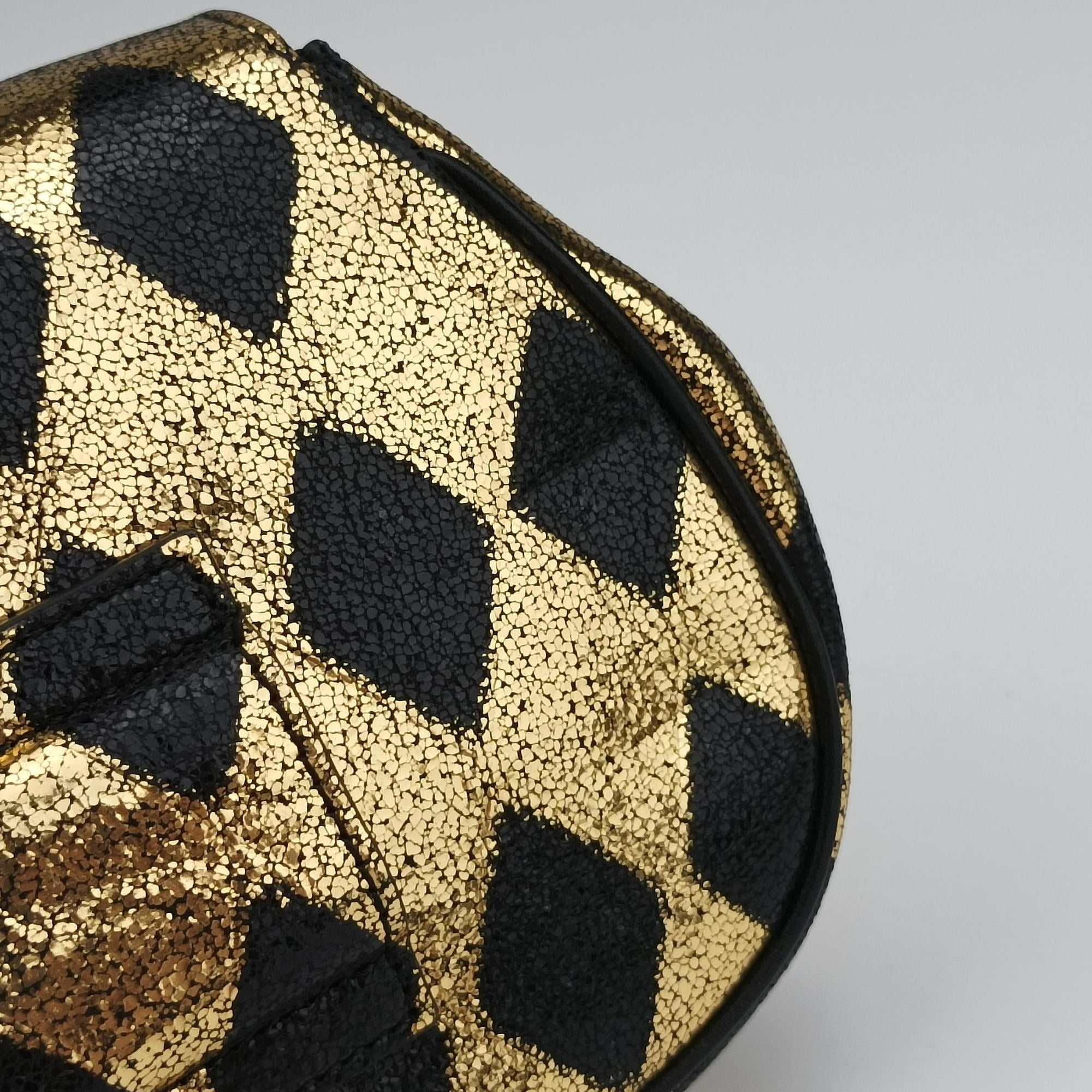 Metallic Crackle Golden×black Leather 605112 C031415516メタリッククラックル ゴールド×ブラック レザー 605112 C031415516