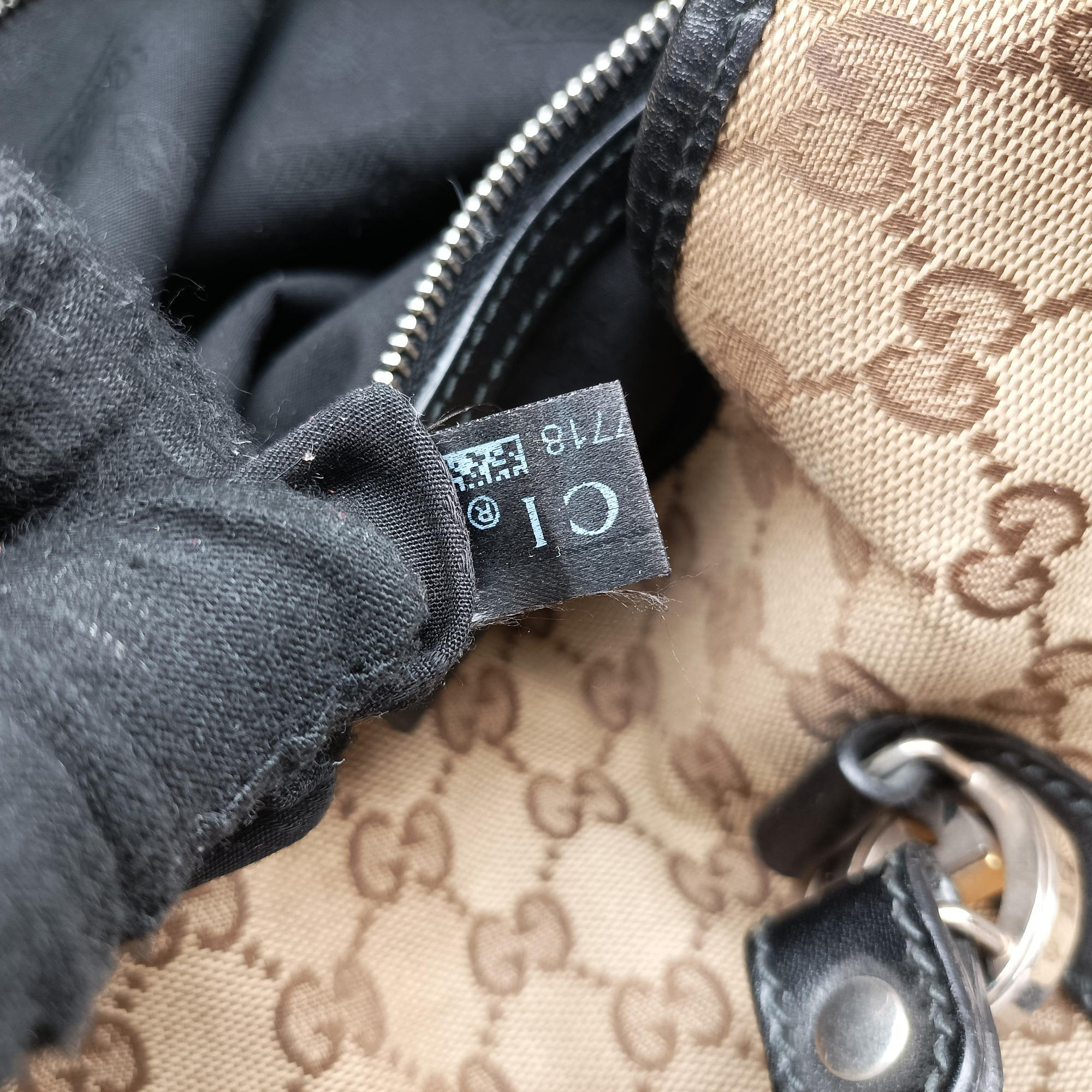 GG Canvas GG Twins Beige × Black Canvas×Leather 232957 C6657718GGキャンバス GGツインズ ベージュ×ブラック キャンバス×レザー 232957 C6657718