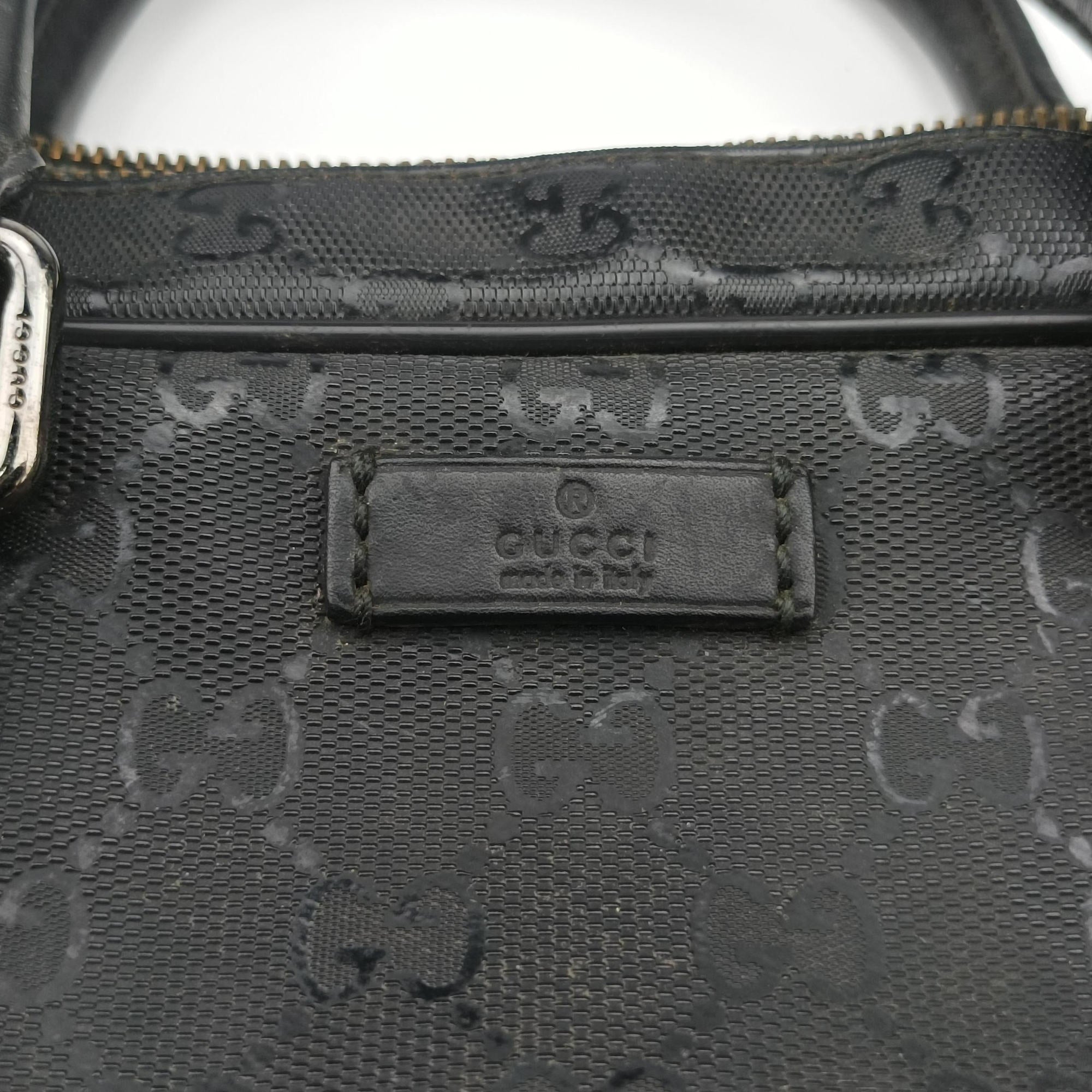 GG Imprime Briefcase Black PVC coated canvas 201480 E016970667GGインプリメ ブリーフケース ブラック PVCコーティングキャンバス 201480 E016970667