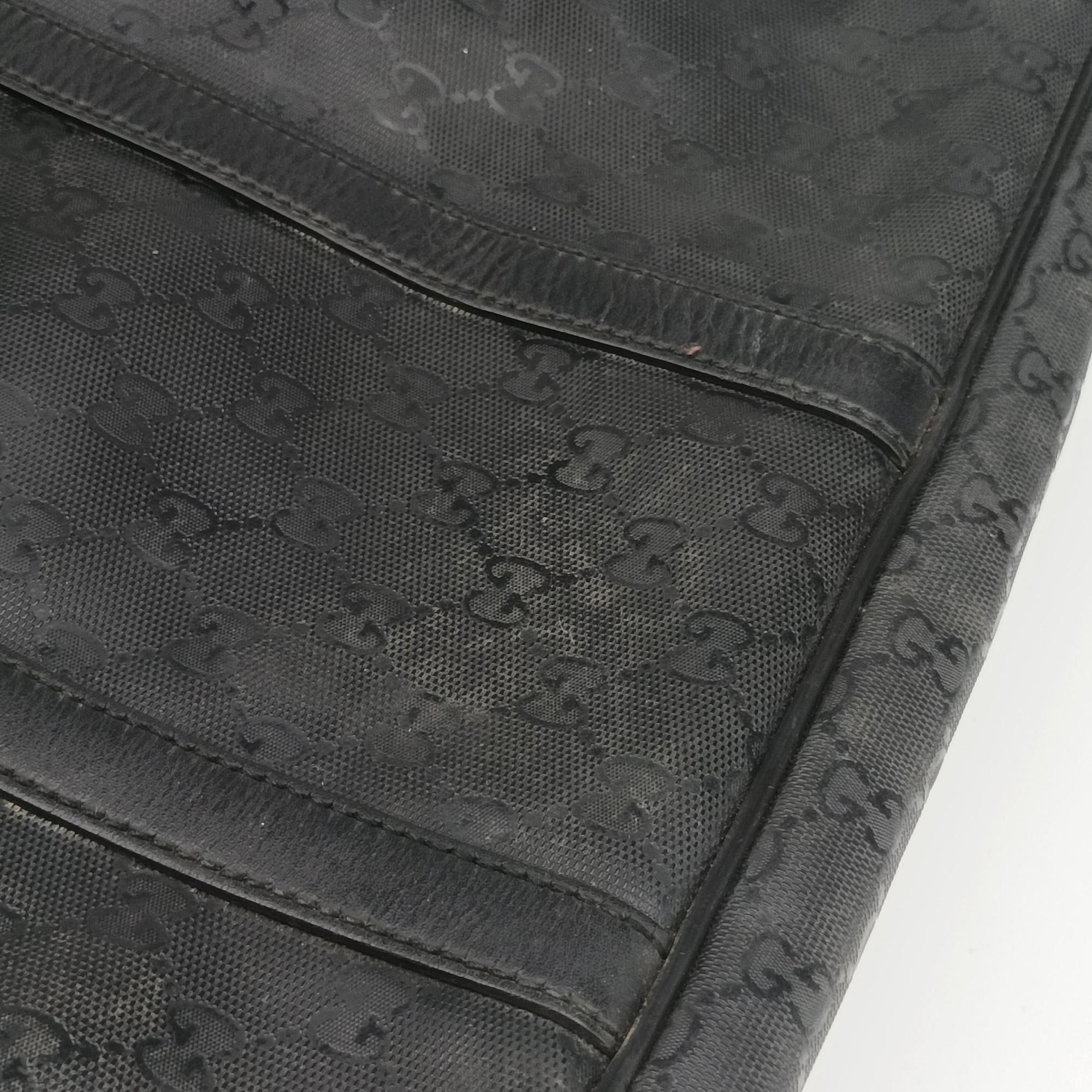 GG Imprime Briefcase Black PVC coated canvas 201480 E016970667GGインプリメ ブリーフケース ブラック PVCコーティングキャンバス 201480 E016970667