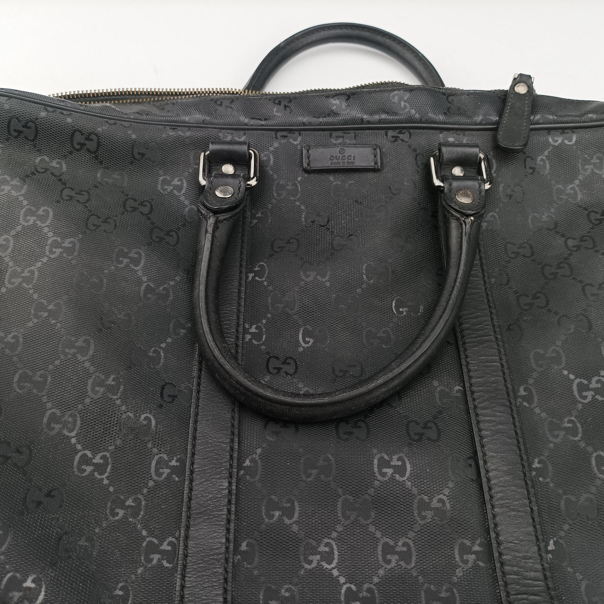 GG Imprime Briefcase Black PVC coated canvas 201480 E016970667GGインプリメ ブリーフケース ブラック PVCコーティングキャンバス 201480 E016970667