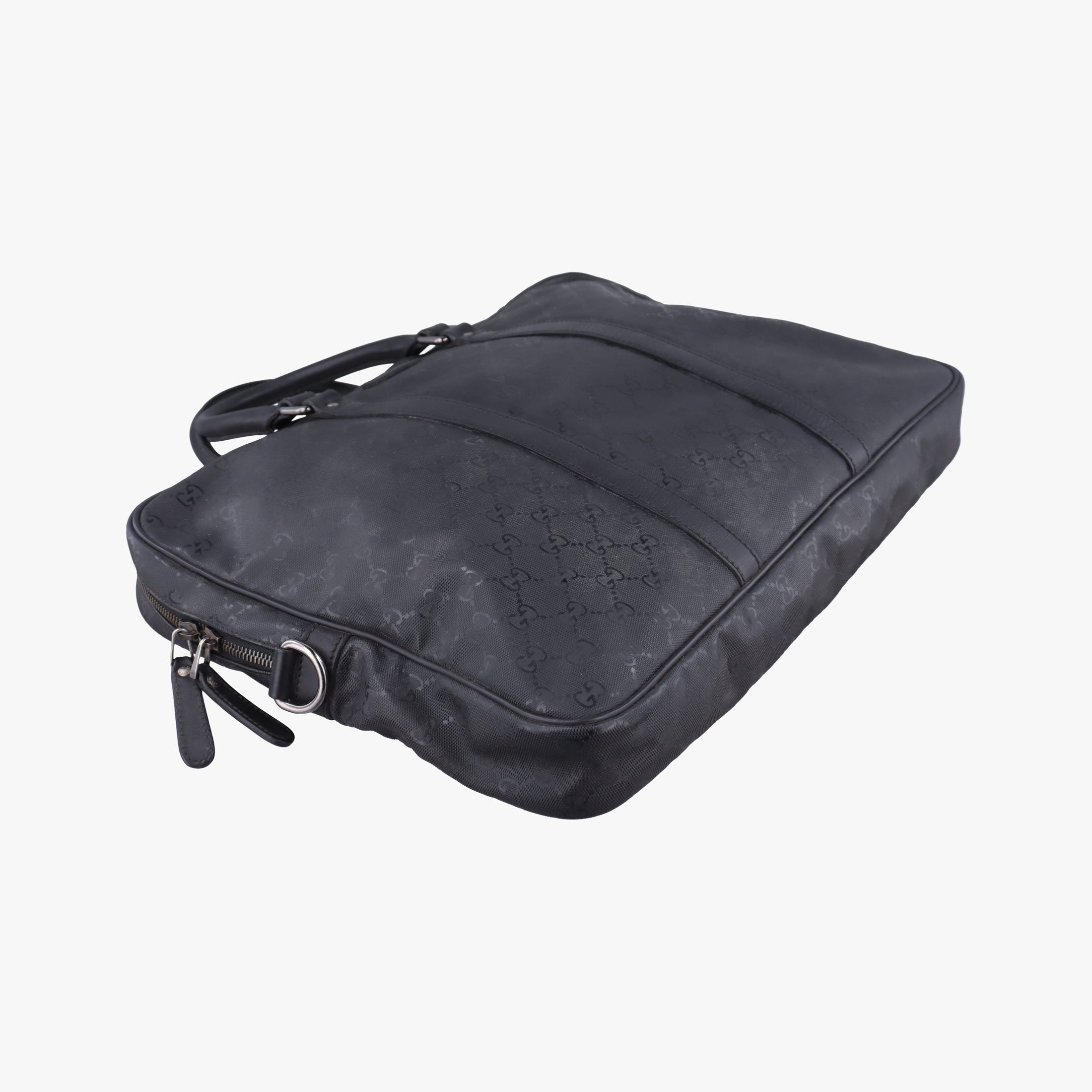 GG Imprime Briefcase Black PVC coated canvas 201480 E016970667GGインプリメ ブリーフケース ブラック PVCコーティングキャンバス 201480 E016970667