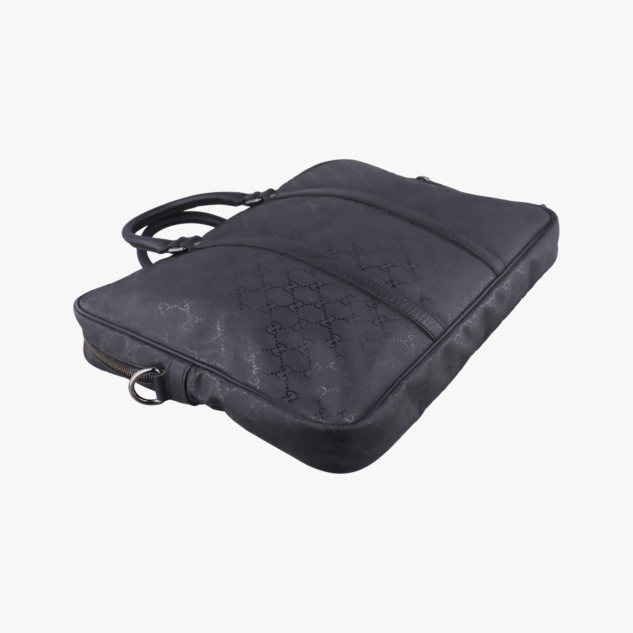 GG Imprime Briefcase Black PVC coated canvas 201480 E016970667GGインプリメ ブリーフケース ブラック PVCコーティングキャンバス 201480 E016970667