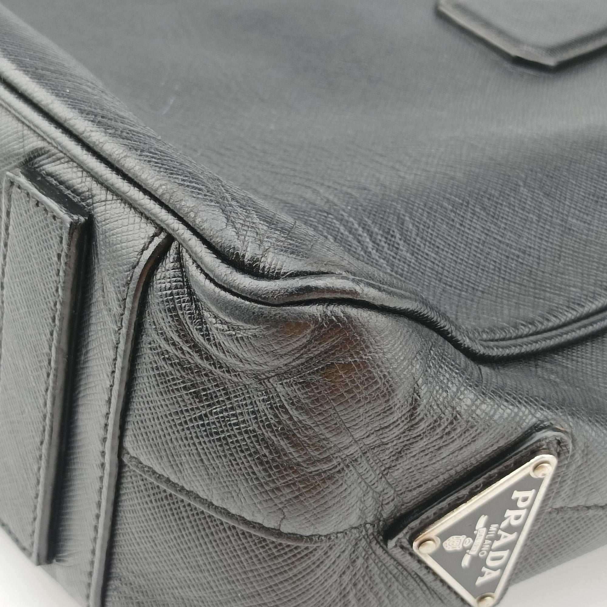 business bag briefcase Black SAFFIANO Leather 2VE363 7 R 208ビジネスバッグ ブリーフケース ブラック サフィアーノレザー 2VE363 7 R 208