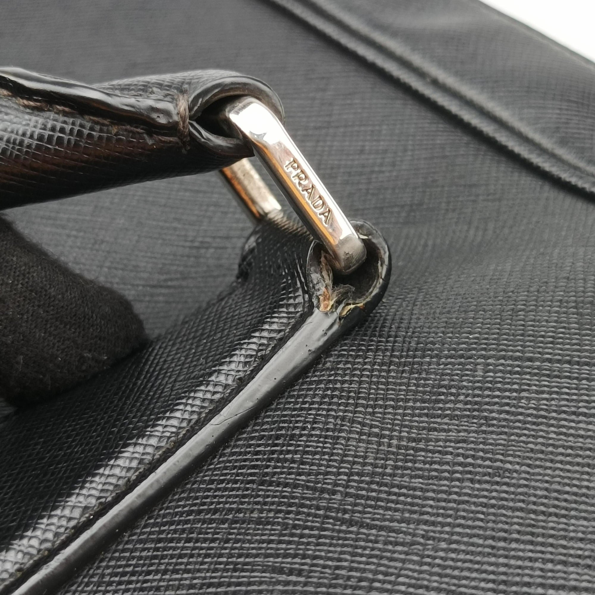 business bag briefcase Black SAFFIANO Leather 2VE363 7 R 208ビジネスバッグ ブリーフケース ブラック サフィアーノレザー 2VE363 7 R 208