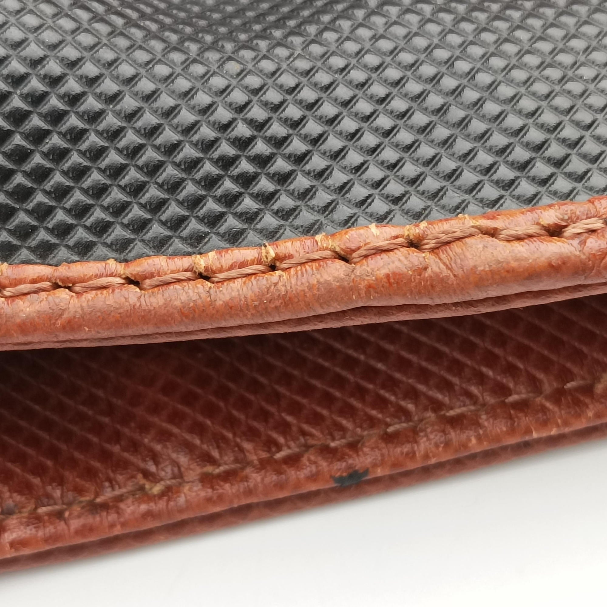 Marco Polo Jet Black × Caramel Brown PVC Coated Canvas × Calfskin マルコポーロ ブラック × ブラウン PVCコーティングキャンバス × カーフレザー