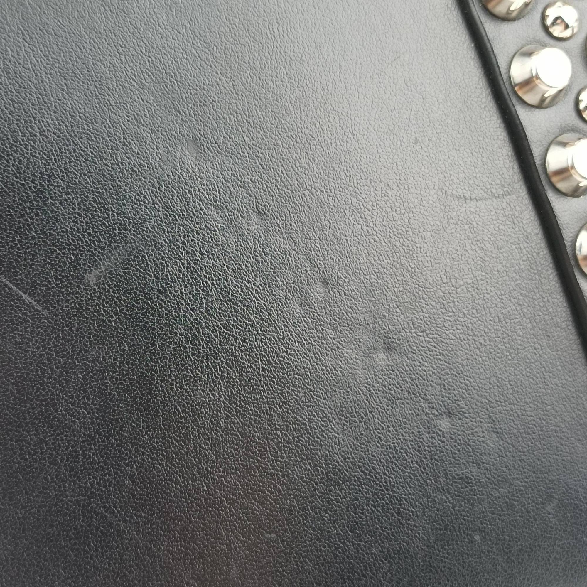 Electra Studded Black Leather×Saffiano leather 1BD120 25エレクトラ スタッズ ブラック レザー×サフィアーノレザー 1BD120 25