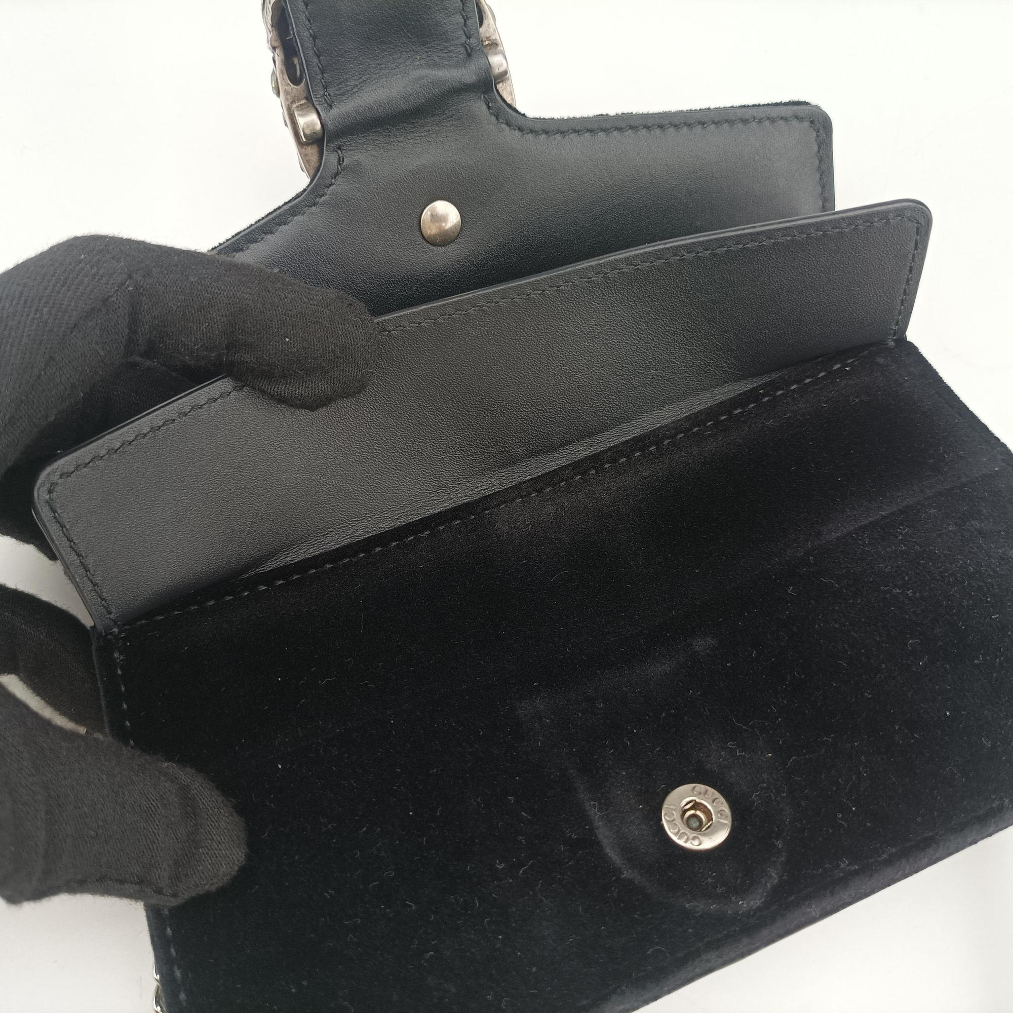 Dionysus Black velour×Leather 476432 ディオニュソス ブラック ベロア×レザー 476432