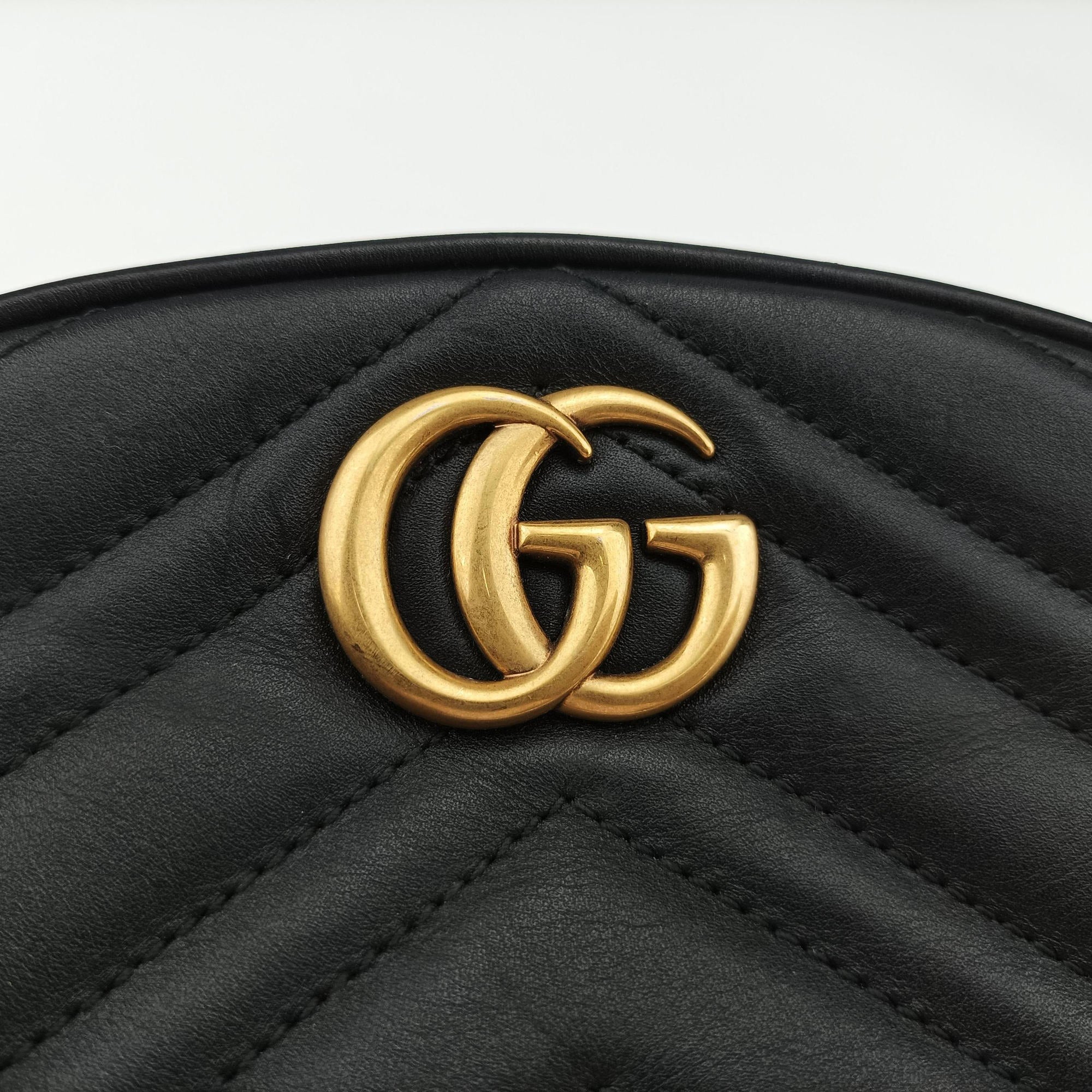 GG Marmont Black Leather 476434 F026994837GGマーモント ブラック レザー 476434 F026994837
