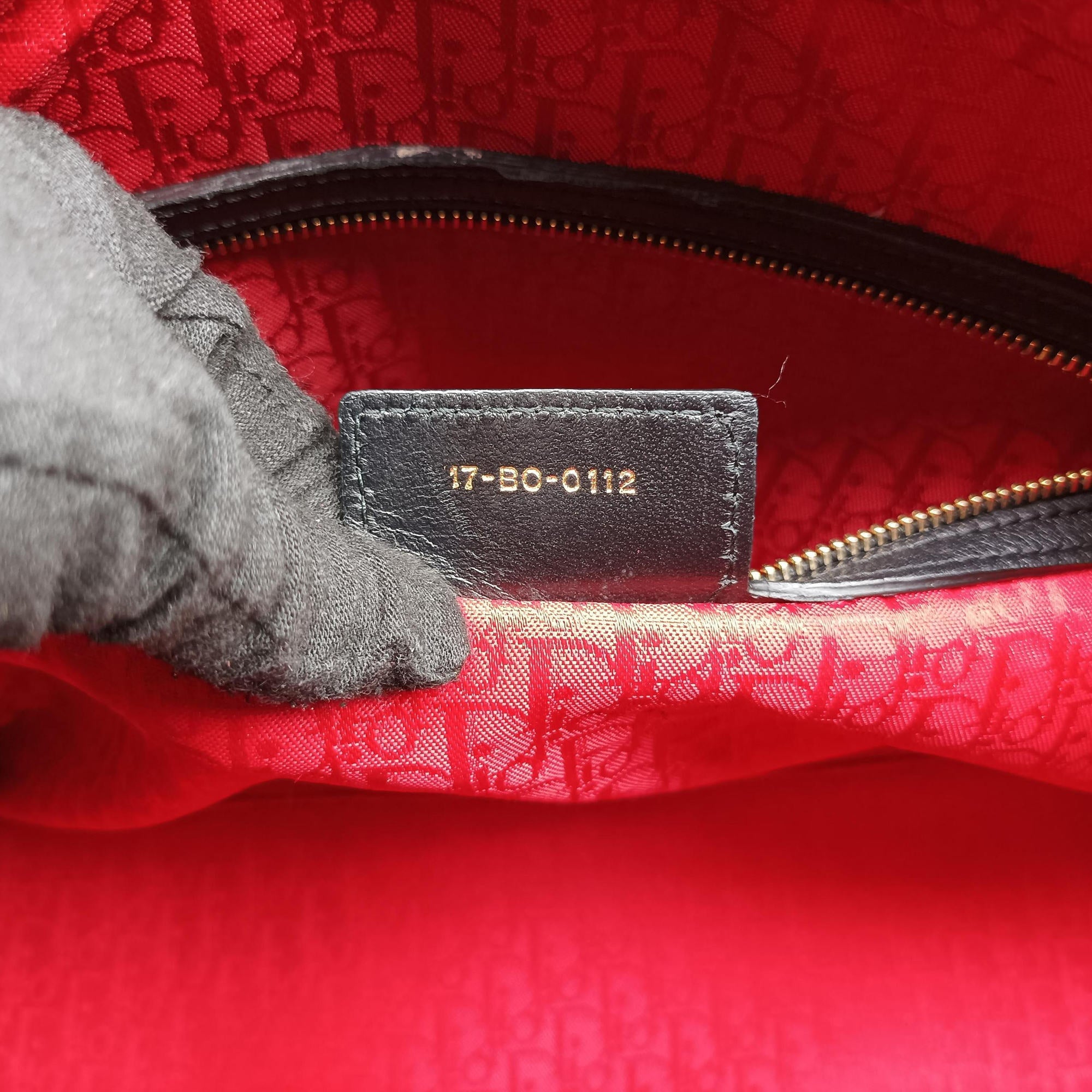 Lady Dior Black lambskin 17-BO-0112レディディオール ブラック ラムスキン 17-BO-0112
