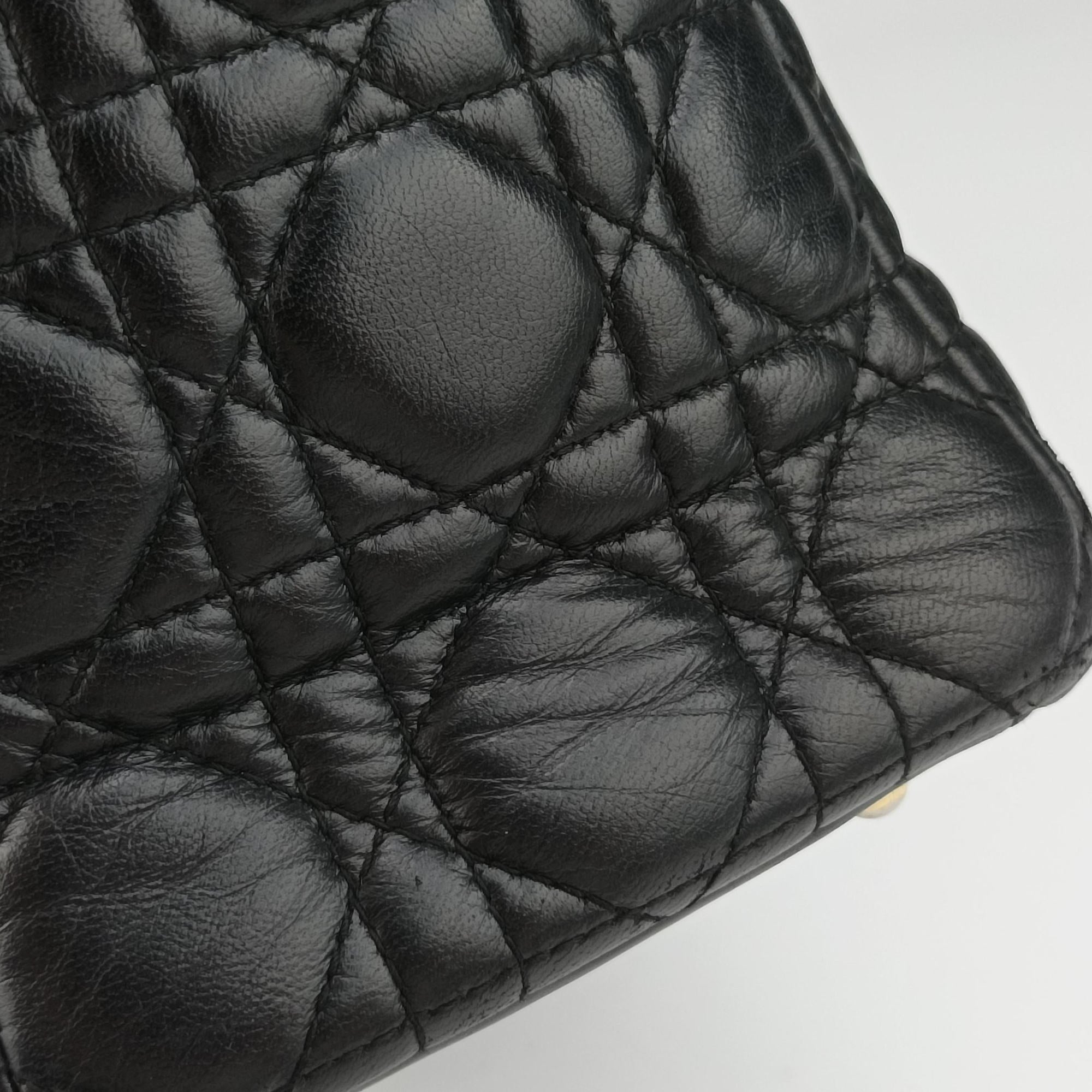 Lady Dior Black lambskin 17-BO-0112レディディオール ブラック ラムスキン 17-BO-0112