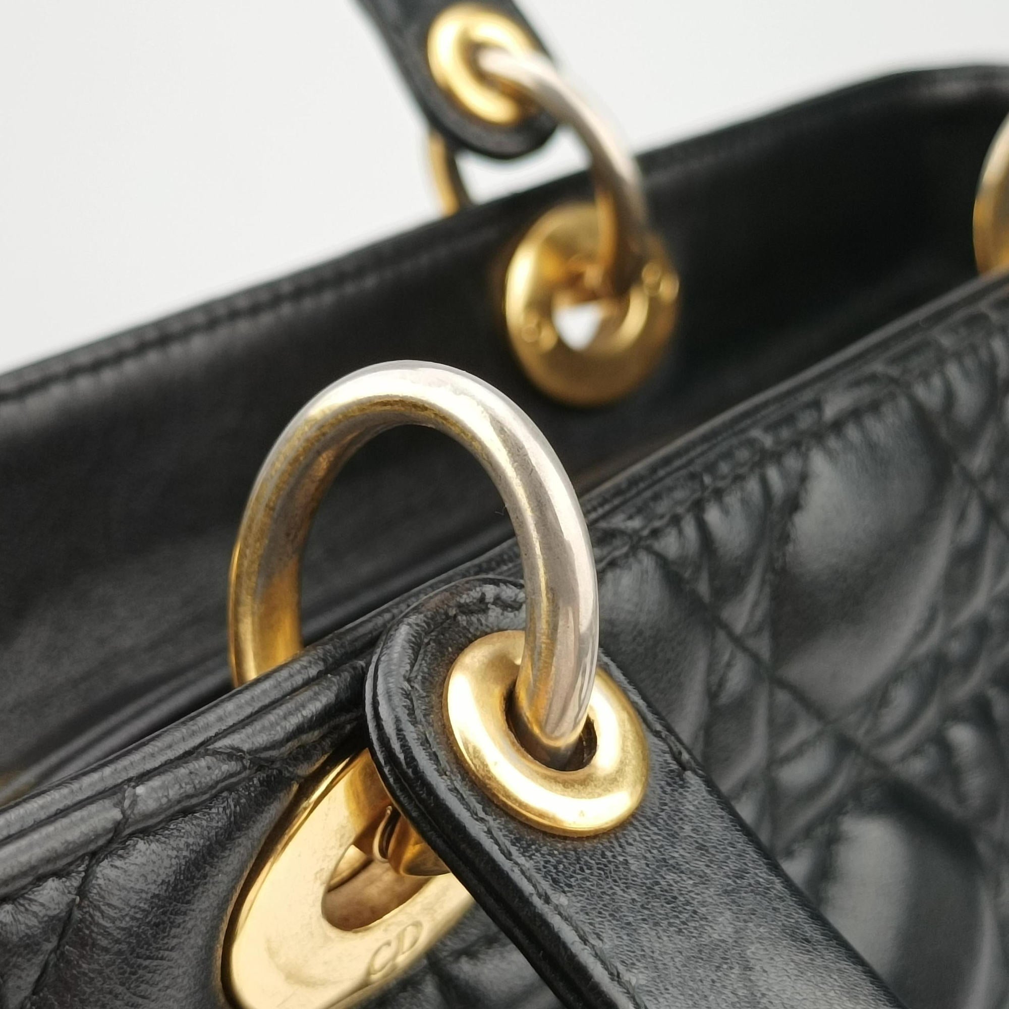 Lady Dior Black lambskin 17-BO-0112レディディオール ブラック ラムスキン 17-BO-0112