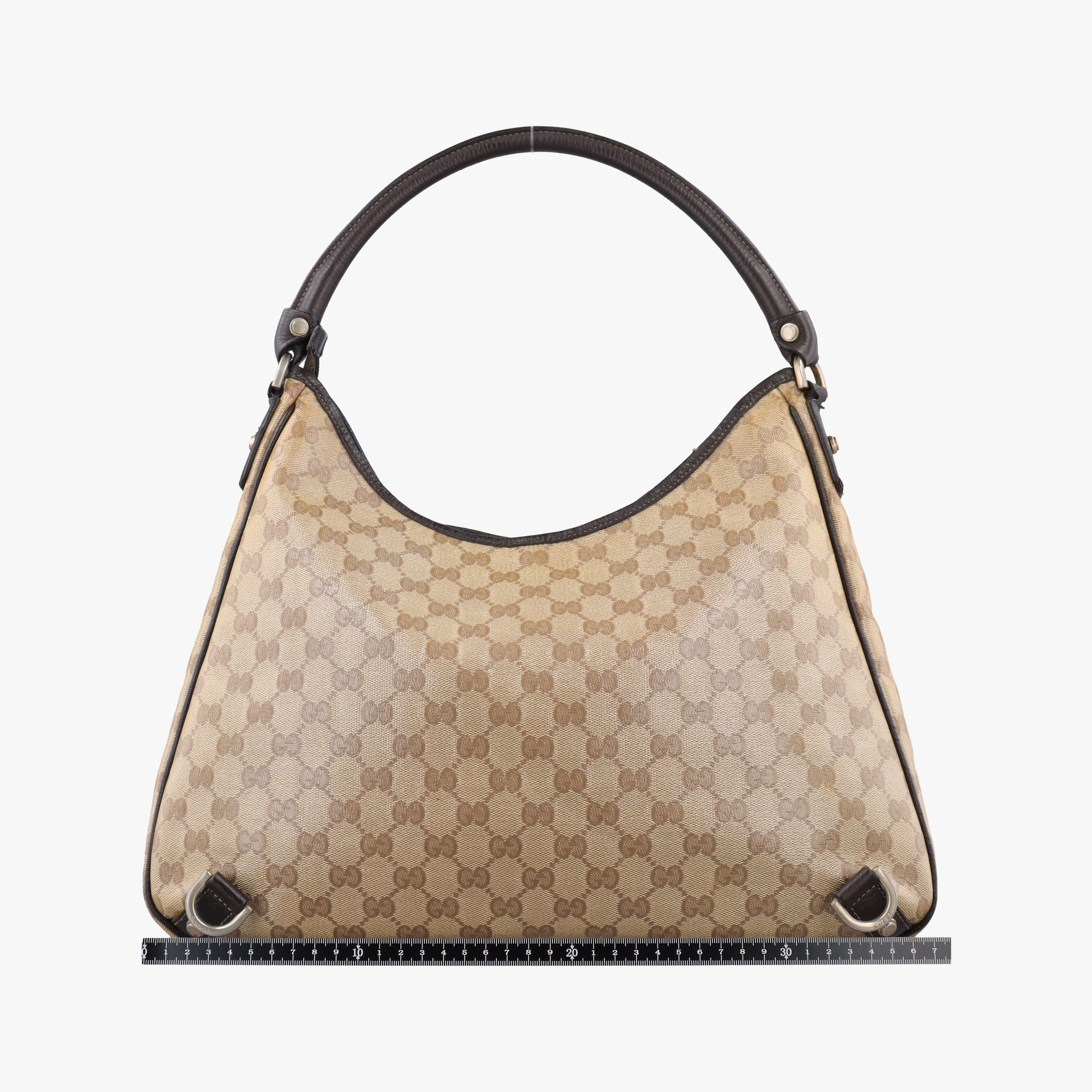 GG Crystal Abbey Hobo Beige PVC coated canvas×leather 268636 G011808102ジージークリスタルアビーホーボー ベージュ PVCコーティングキャンバス×レザー 268636 G011808102