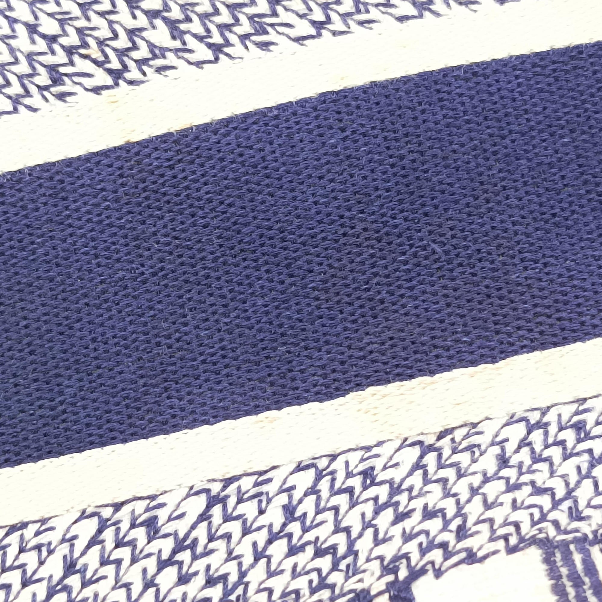 Book Tote White × Navy Jacquard 50-MA-1128ブック トート ホワイト × ネイビー ジャガード 50-MA-1128