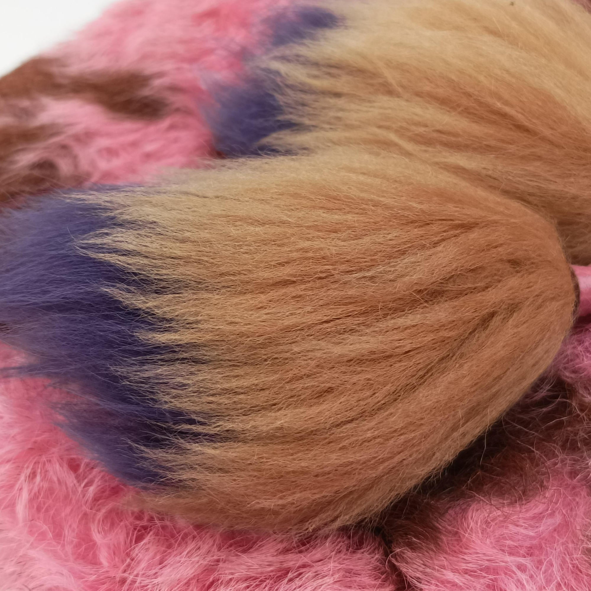 Avant Garde Begonia Pink × Camel Brown × Purple Montone Shearling 24アヴァンギャルド ベゴニアピンク × キャメル × パープル シープファー 24