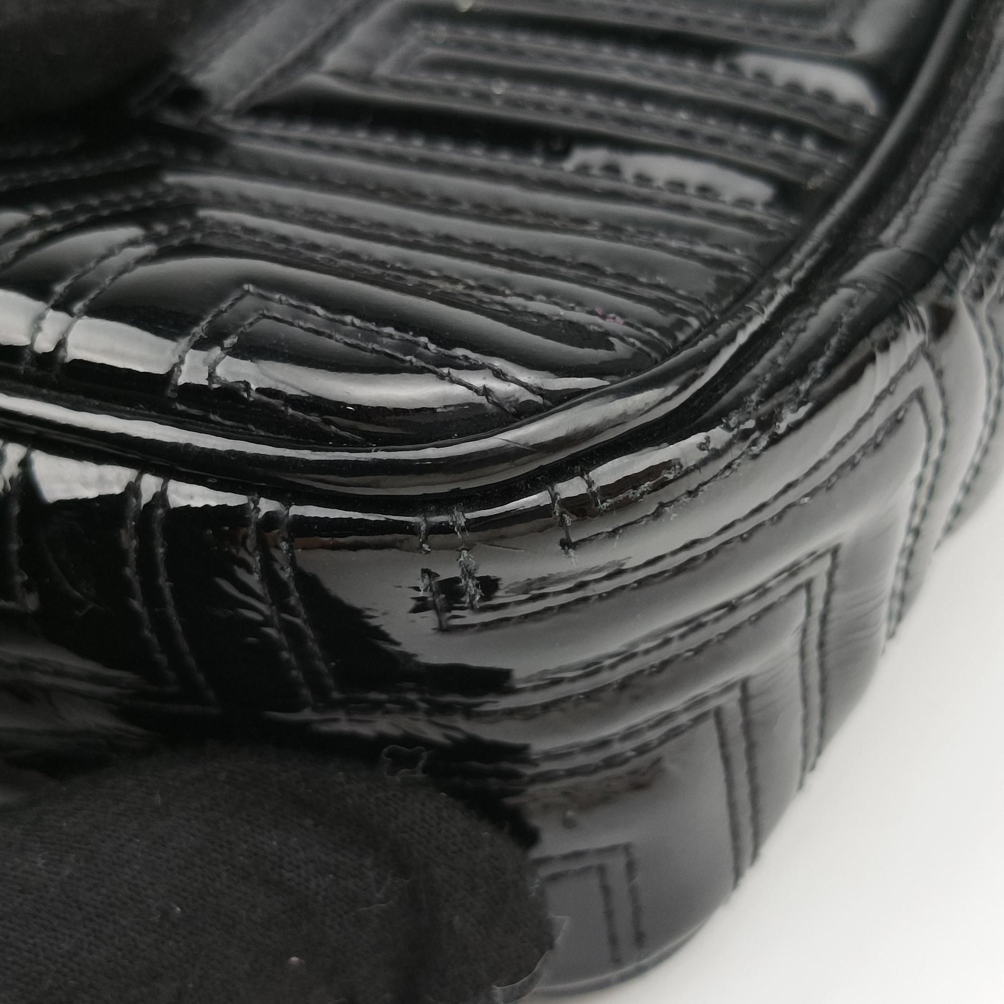 back grain Black Patent Leather バックグレイン ブラック パテント