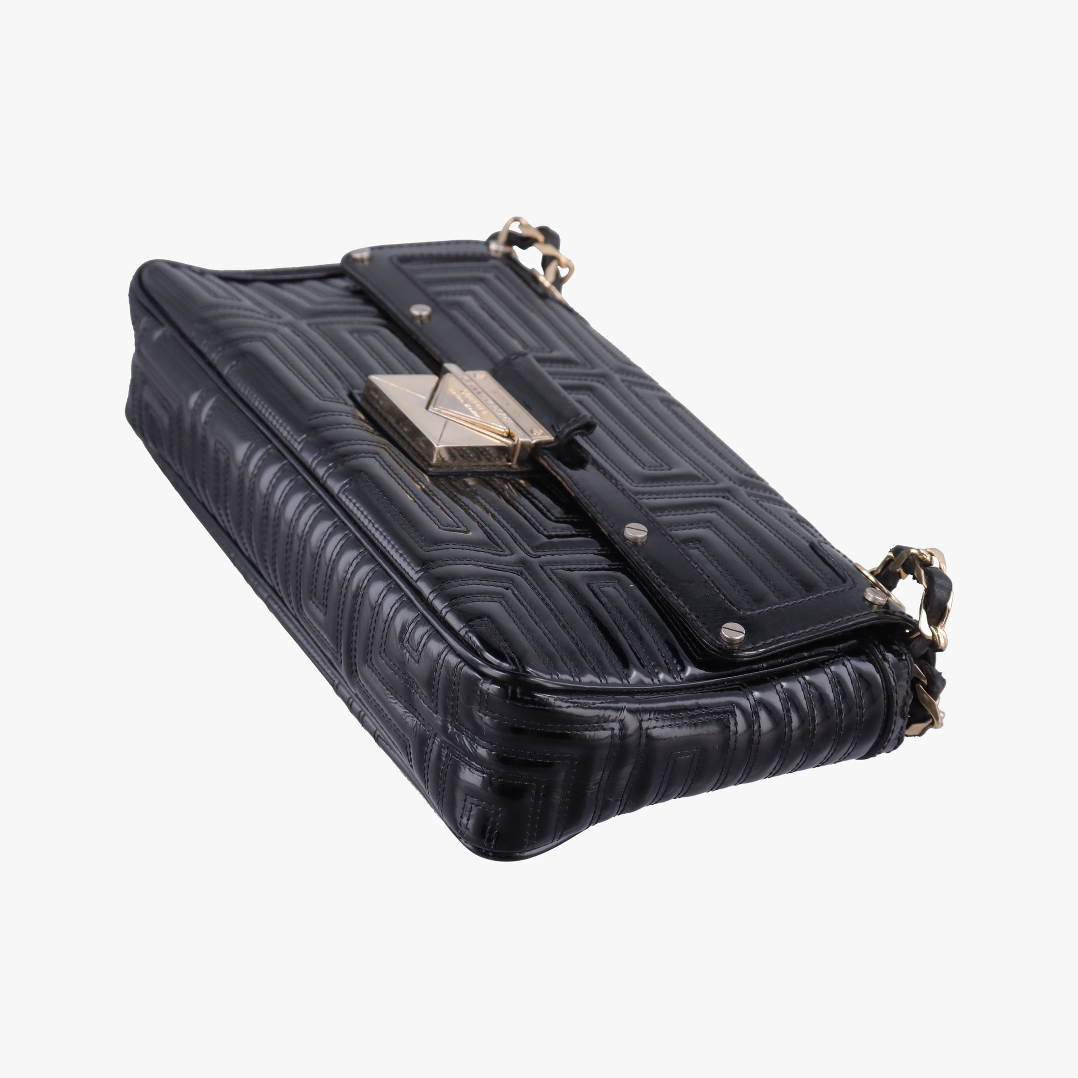 back grain Black Patent Leather バックグレイン ブラック パテント