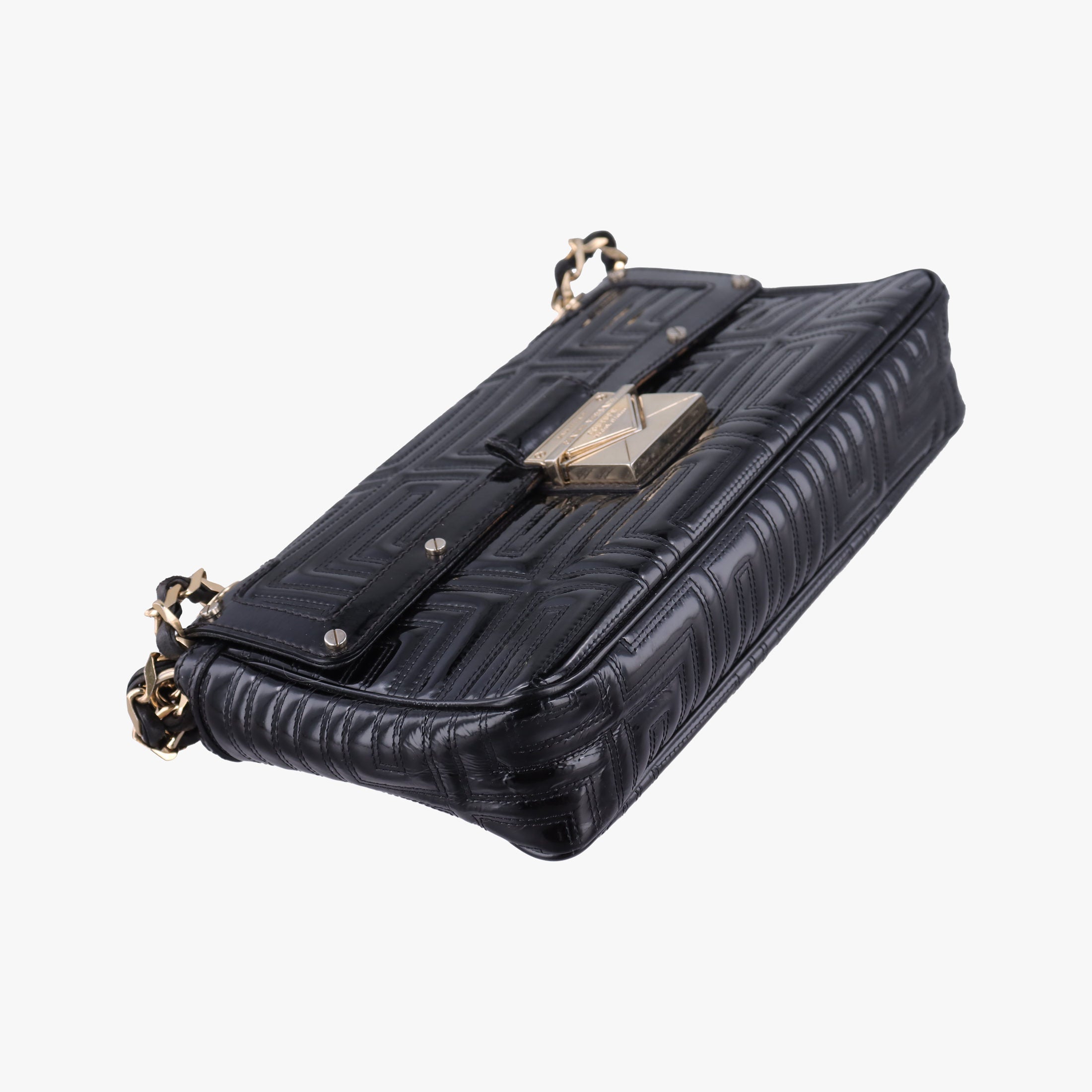 back grain Black Patent Leather バックグレイン ブラック パテント