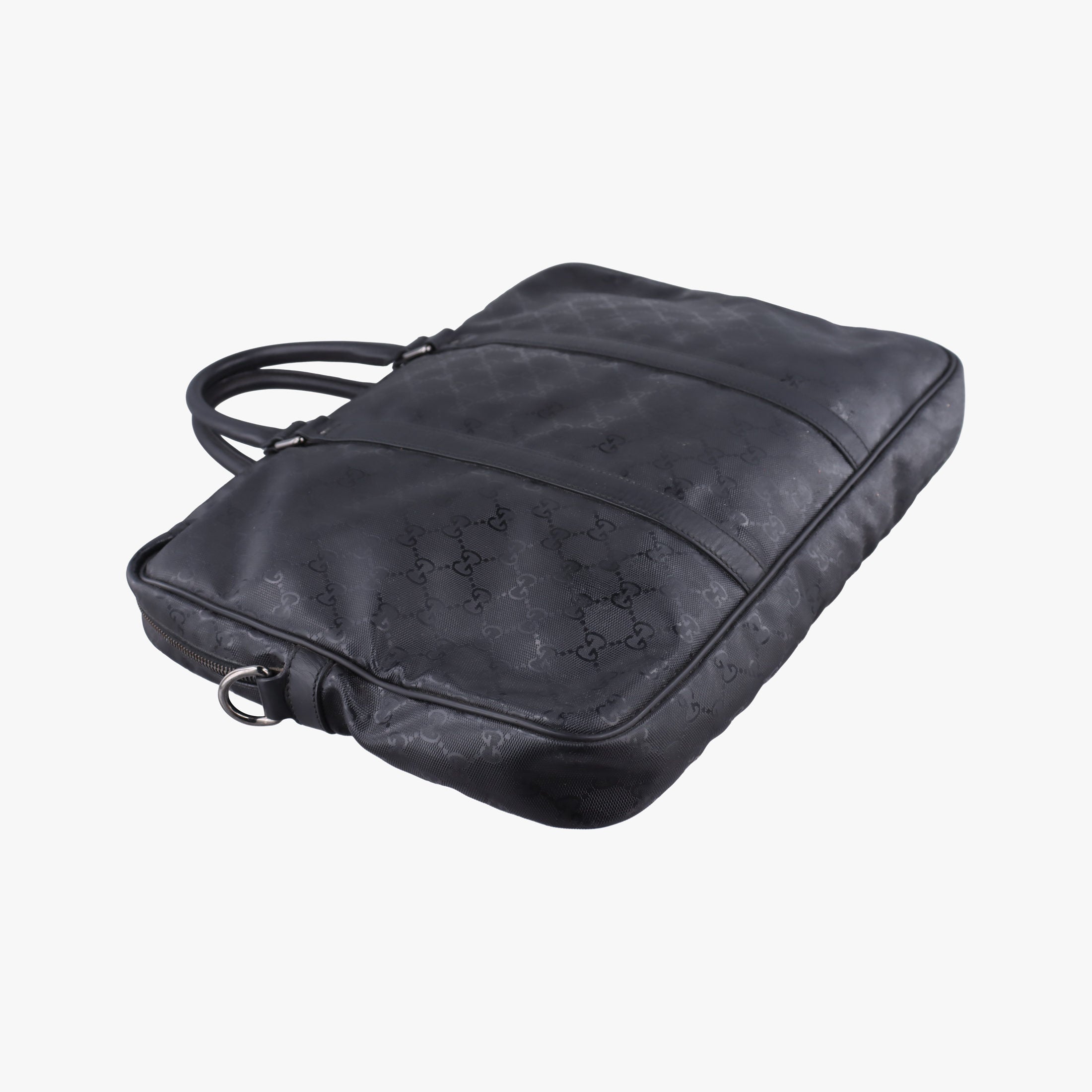 GG plus GG Supreme Briefcase Black PVC coated canvas 201480 B014314067GGプラス GGスプリーム ブラック PVCコーティングキャンバス 201480 B014314067