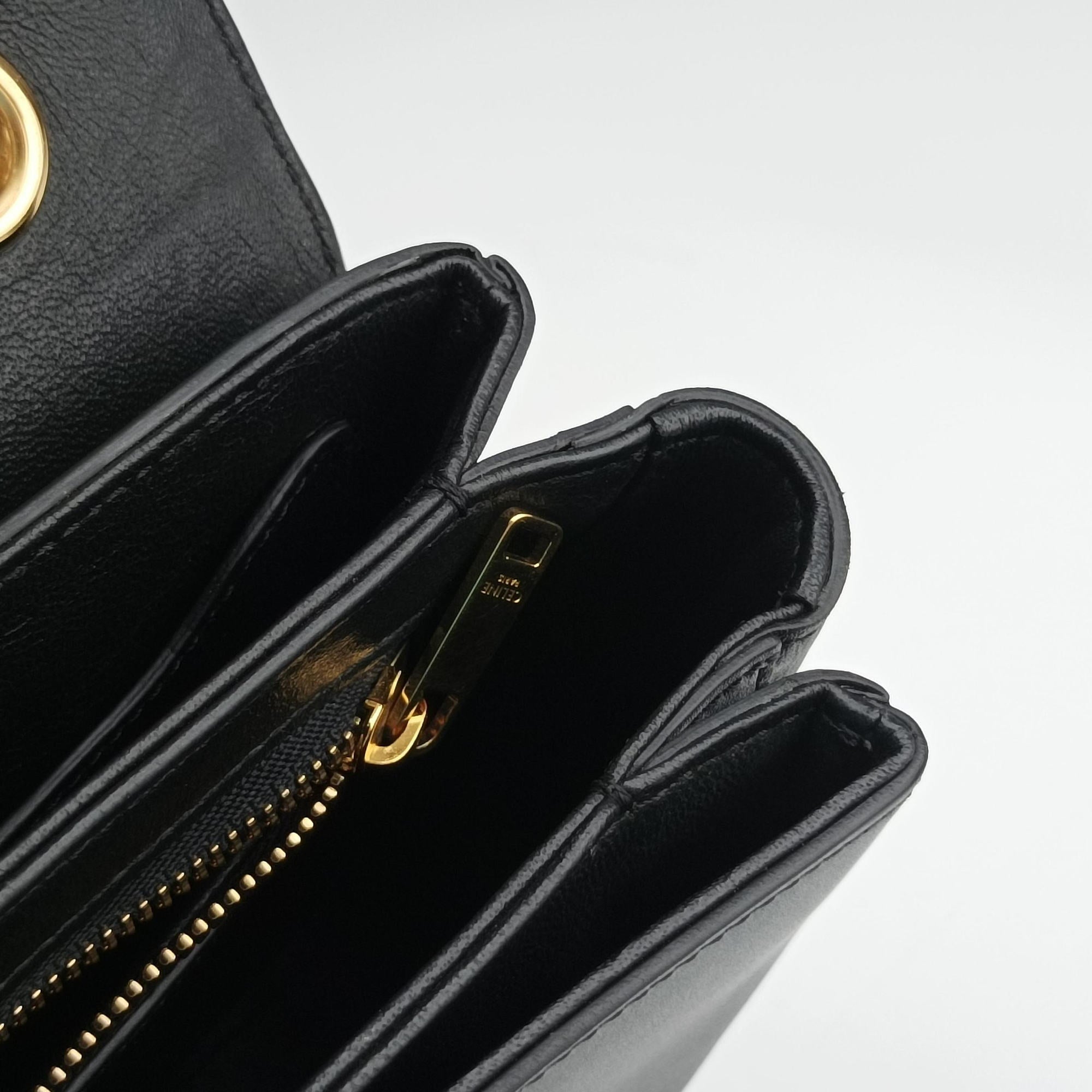 C bag Medium Black Leather U-CE-1159C ミディアム ブラック レザー U-CE-1159