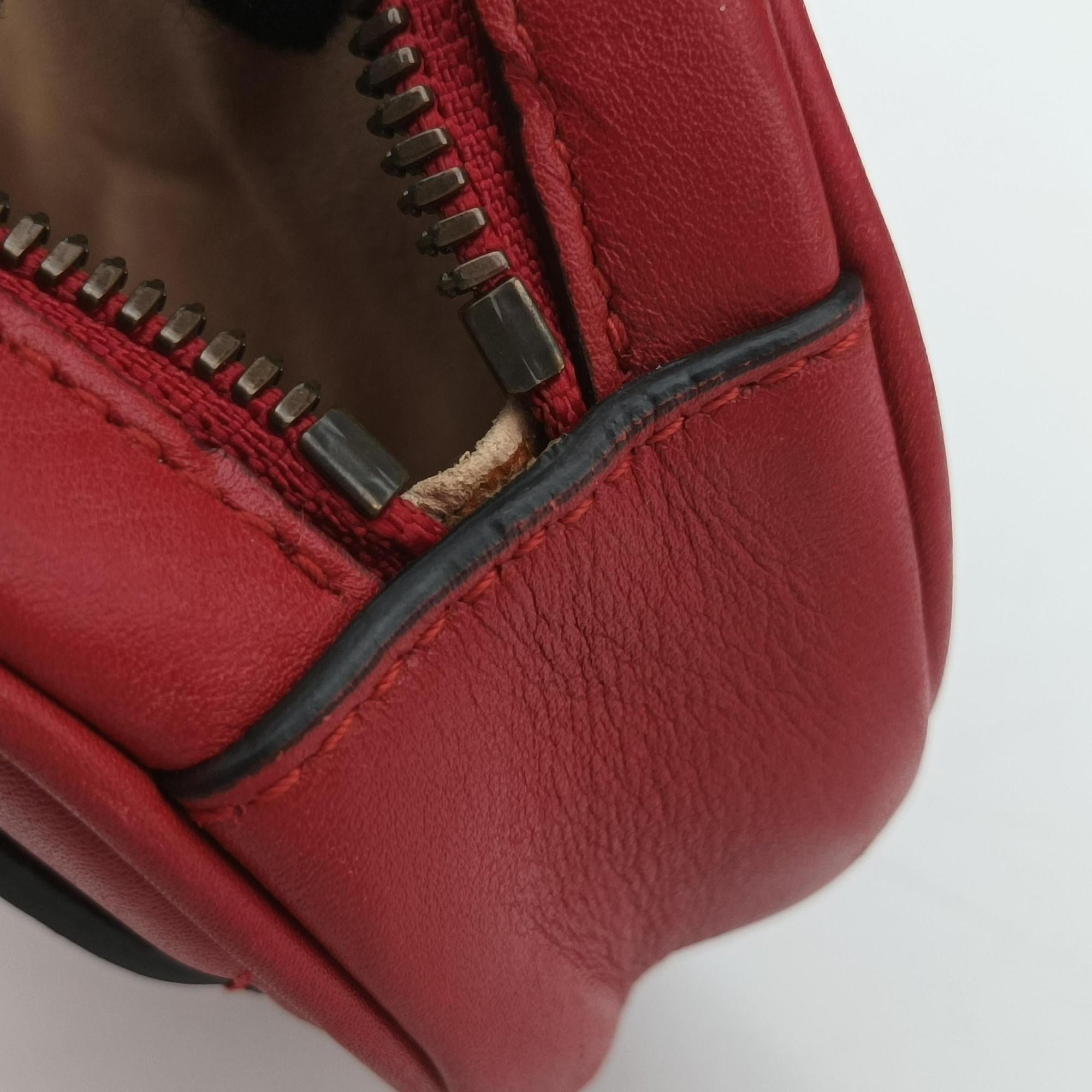 GG Marmont Red Leather 476434 I024399243GGマーモント レッド レザー 476434 I024399243