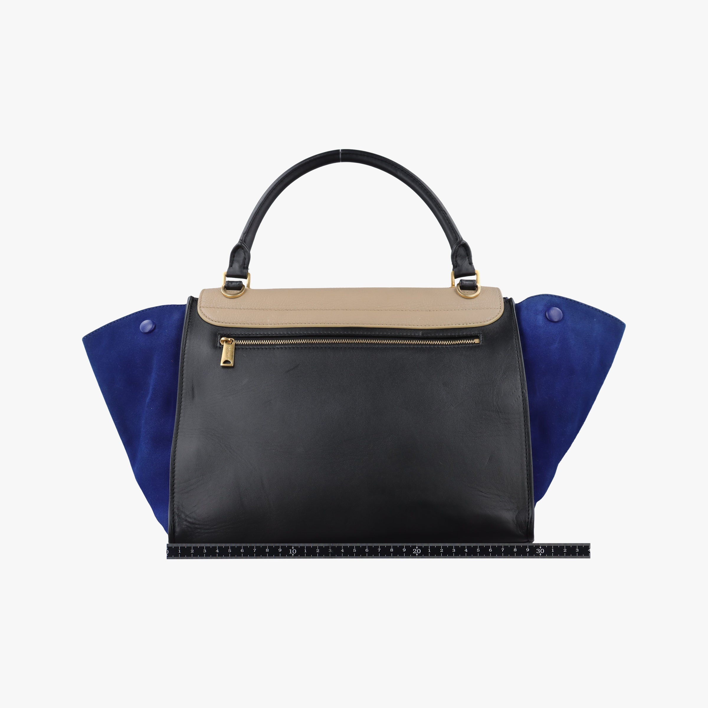 Trapeze Beige×black×blue Suede × leather S-CU-0183トラペーズミディアム ブラック スエード×レザー S-CU-0183