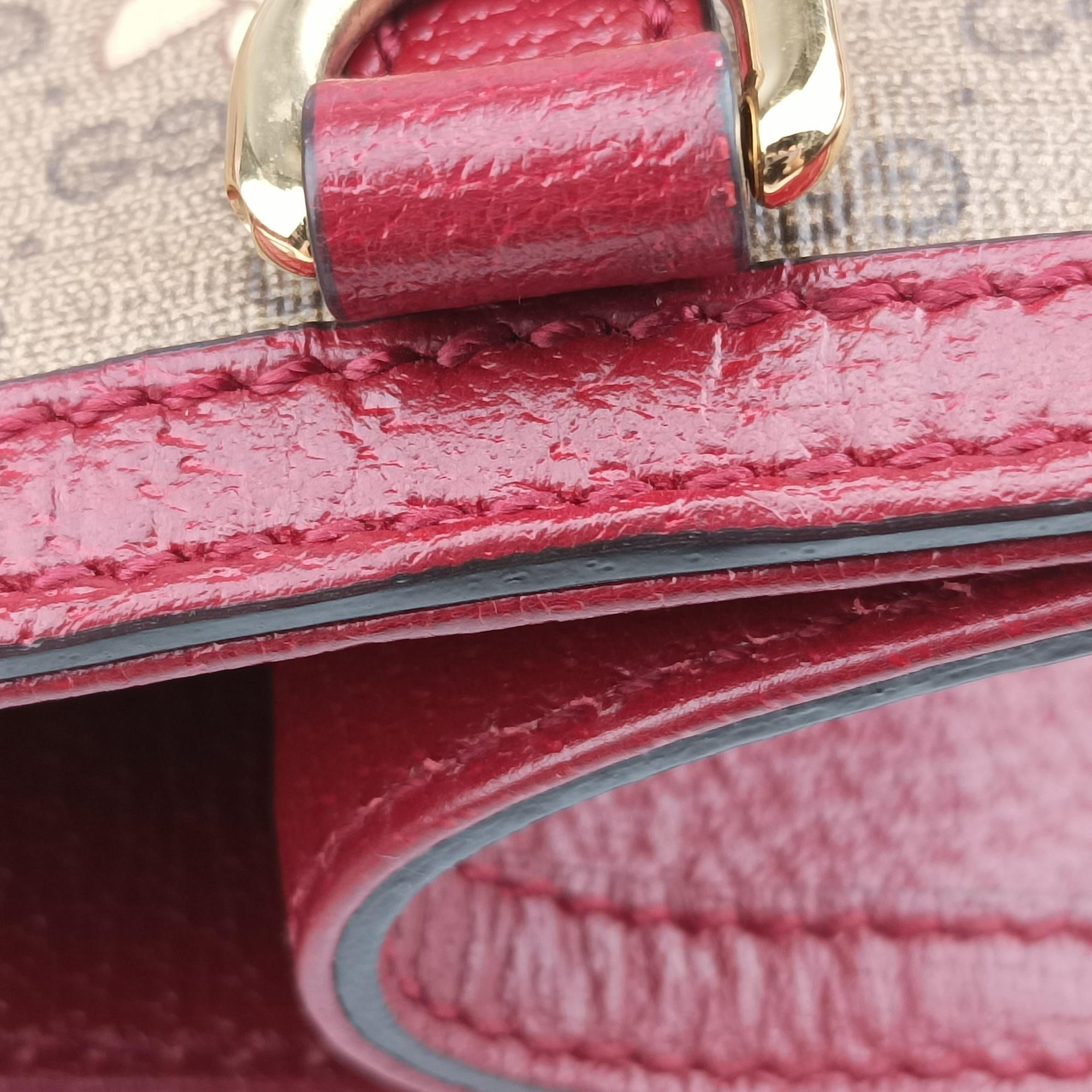 Doraemon Gucci Lunar New Year Beige Monogram × Cherry Red GG Supreme Canvas × Calfskin Leather 653952 C033863984ドラえもんグッチ ウシ年限定 ベージュ×レッド×マルチカラー GGスプリーム × レザー 653952 C033863984