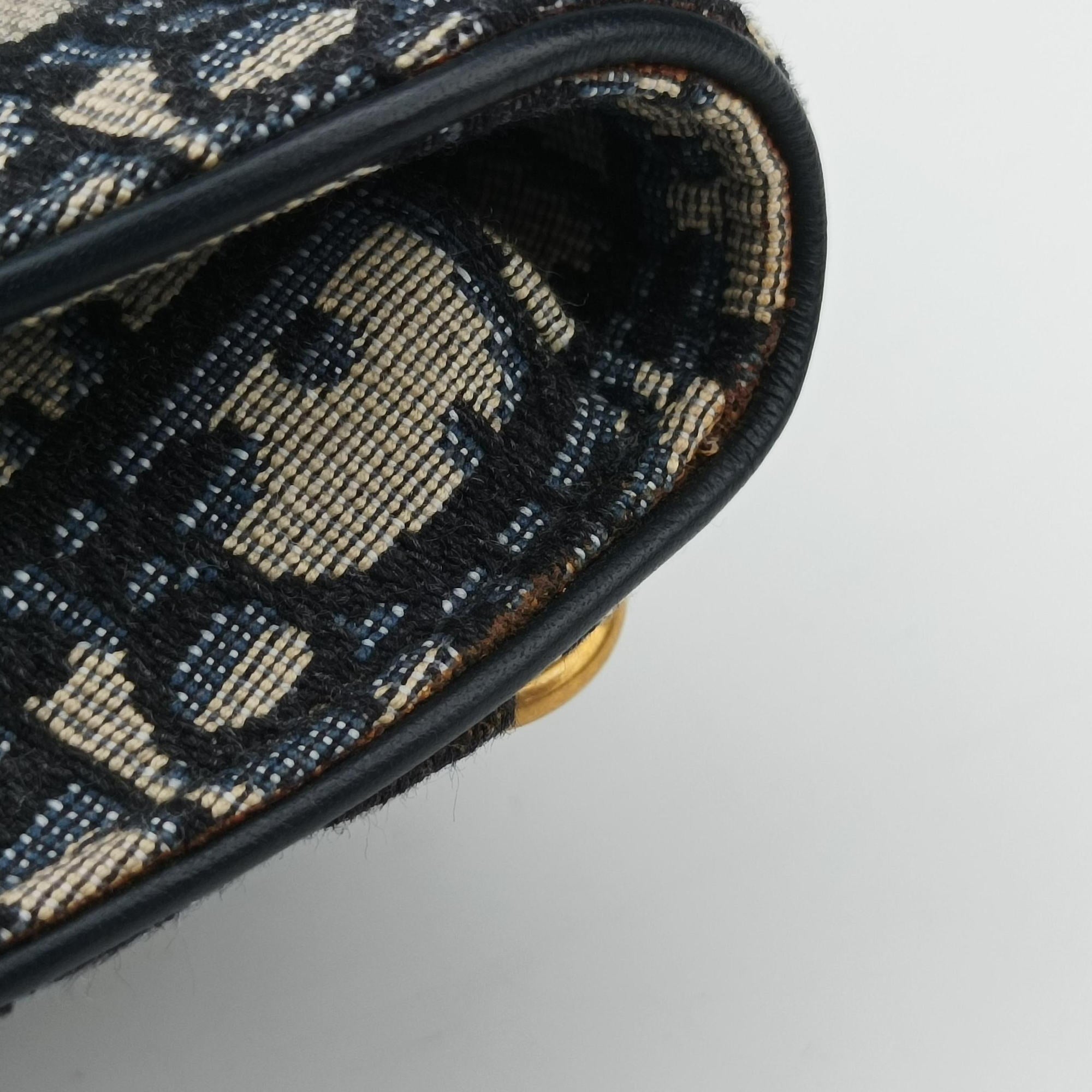 Saddlebags Gray×Navy Jacquard×Leather 50-MA-1109サドルバッグ グレー×ネイビー ジャガード×レザー 50-MA-1109