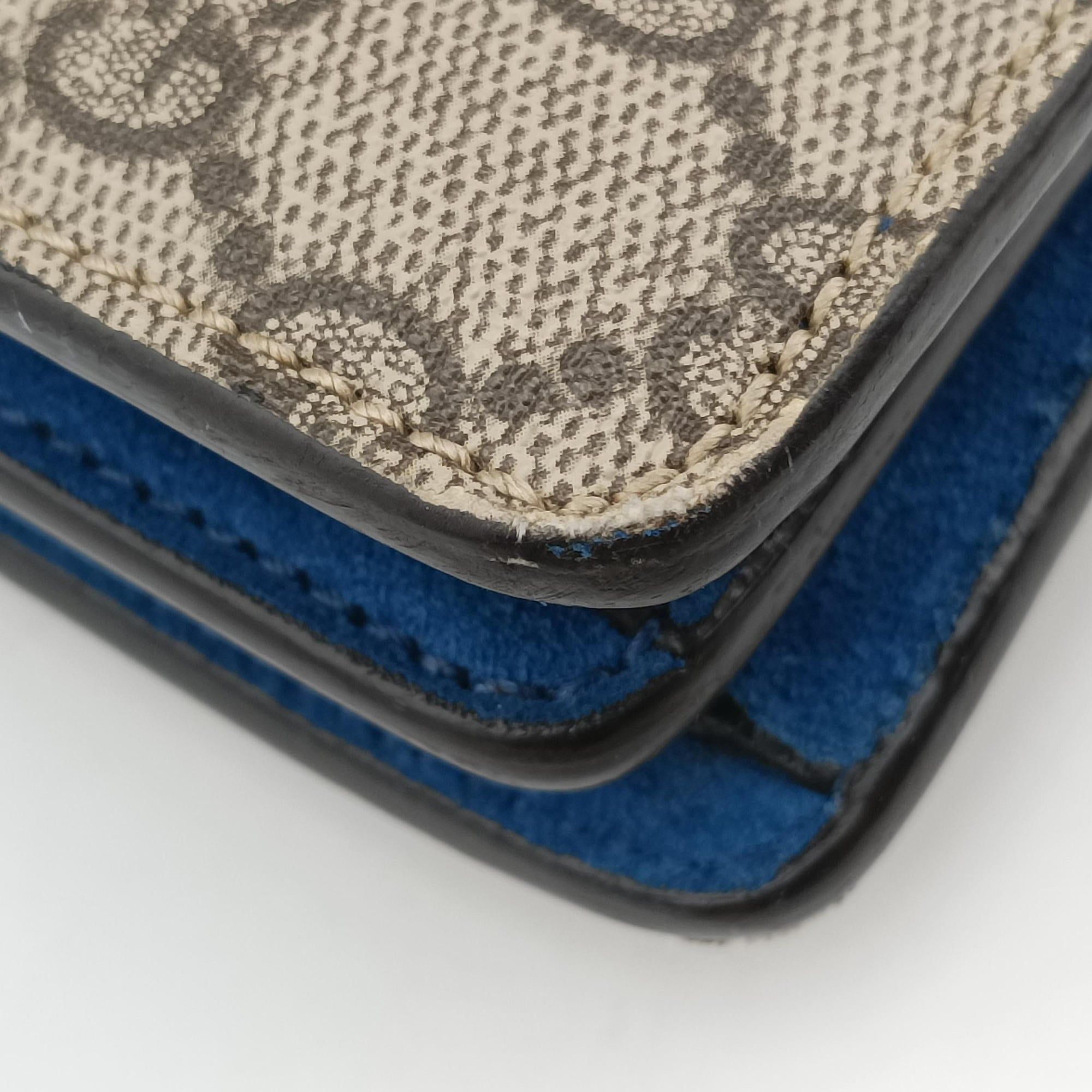 Dionysus beige×blue PVC coated canvas × suede 403348 I020216201ディオニュソス ベージュ×ブルー PVCコーティングキャンバス × スエード 403348 I020216201
