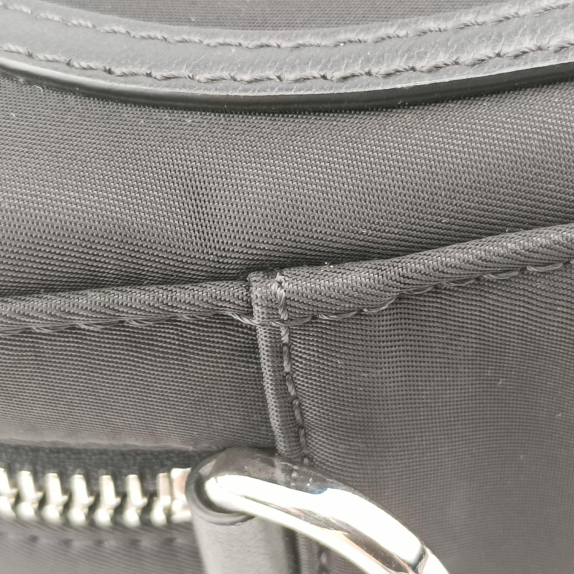 VLogo Black Nylon × Calfskin Leather Vロゴ ブラック ナイロン × カーフレザー