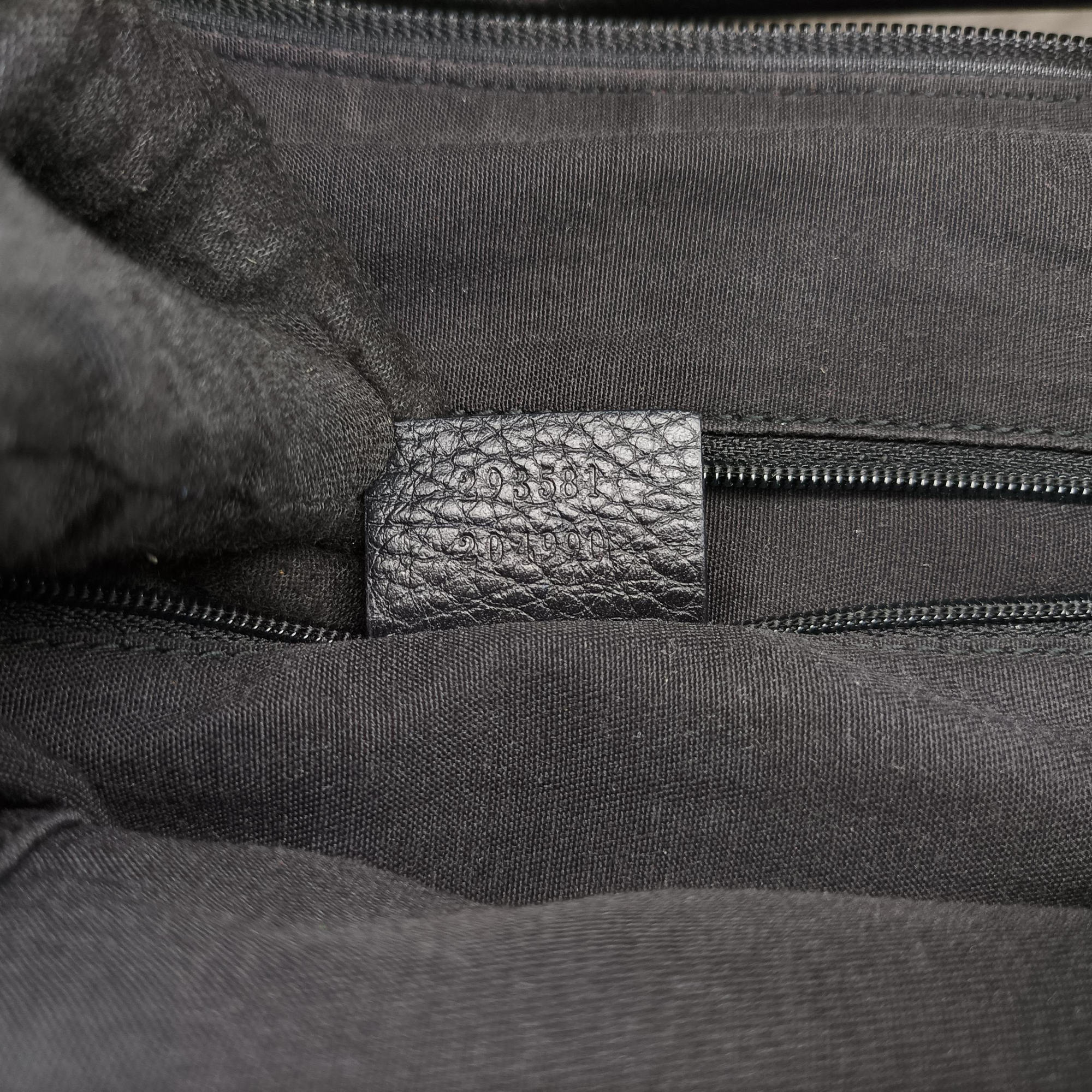 Abbey Hobo Black canvas 293581 Lot number unknownアビー ホーボー ブラック キャンバス 293581 製番不明