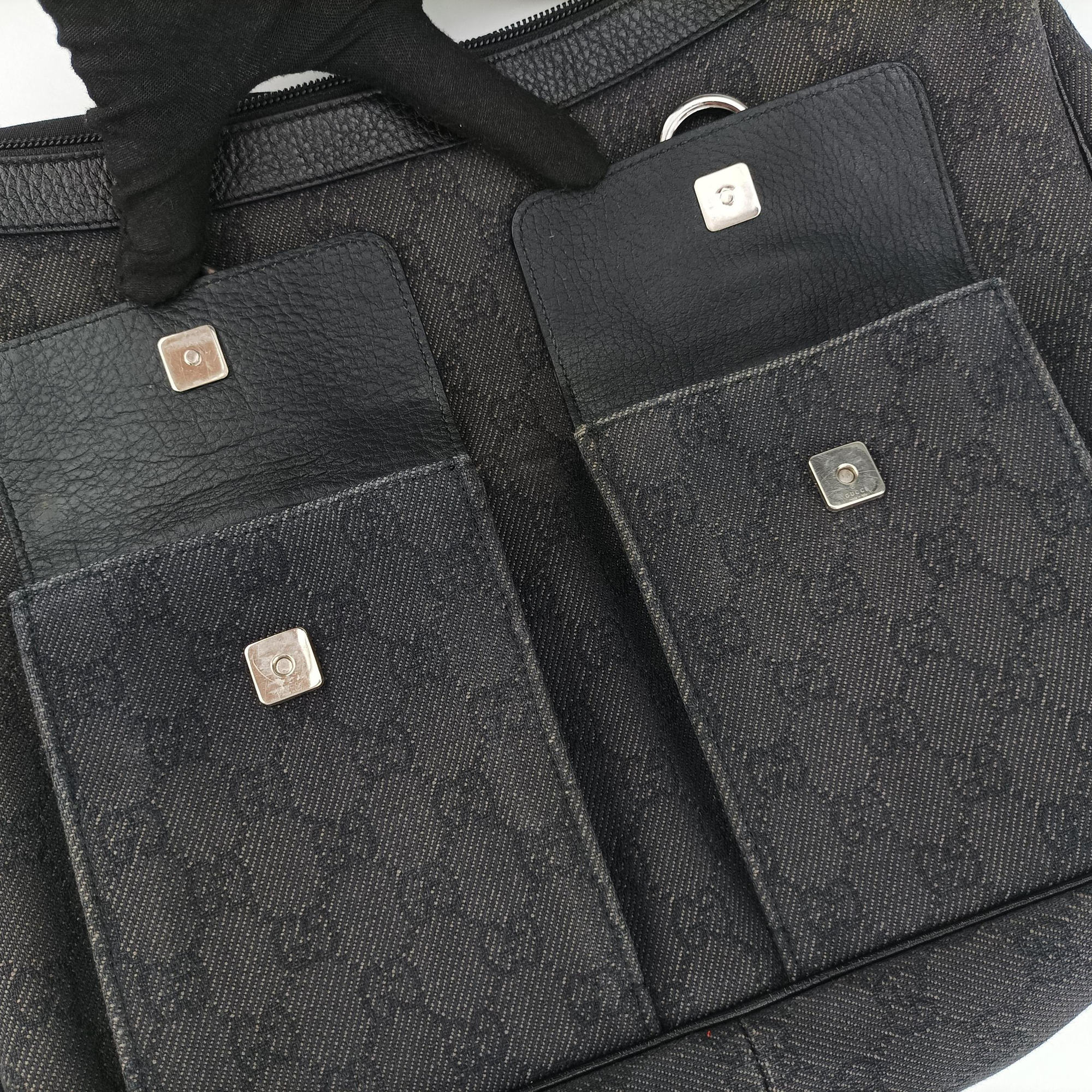 Abbey Hobo Black canvas 293581 Lot number unknownアビー ホーボー ブラック キャンバス 293581 製番不明