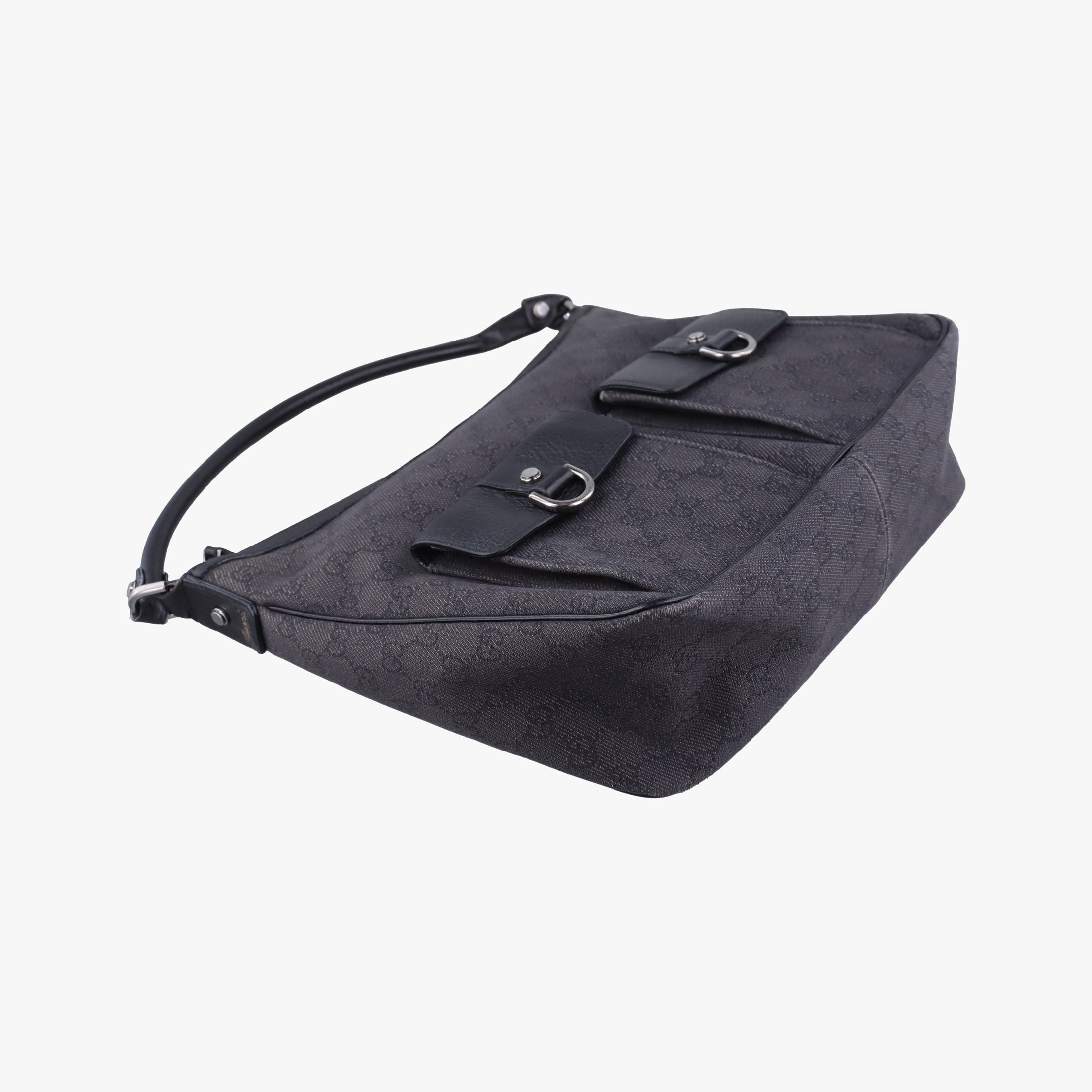 Abbey Hobo Black canvas 293581 Lot number unknownアビー ホーボー ブラック キャンバス 293581 製番不明