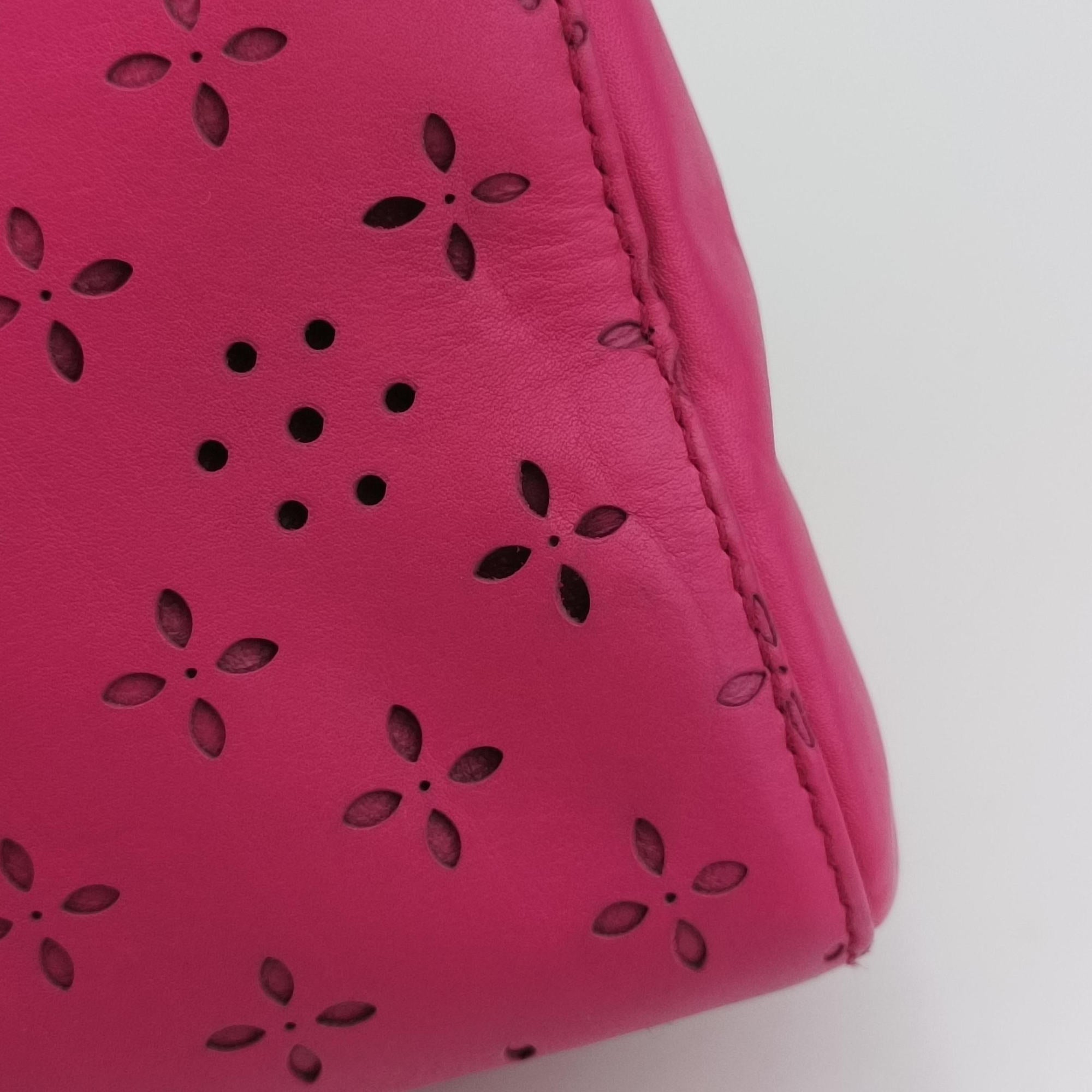 Lady Dior Rose leather 09-MA-1017レディディオール ローズ レッド レザー 09-MA-1017