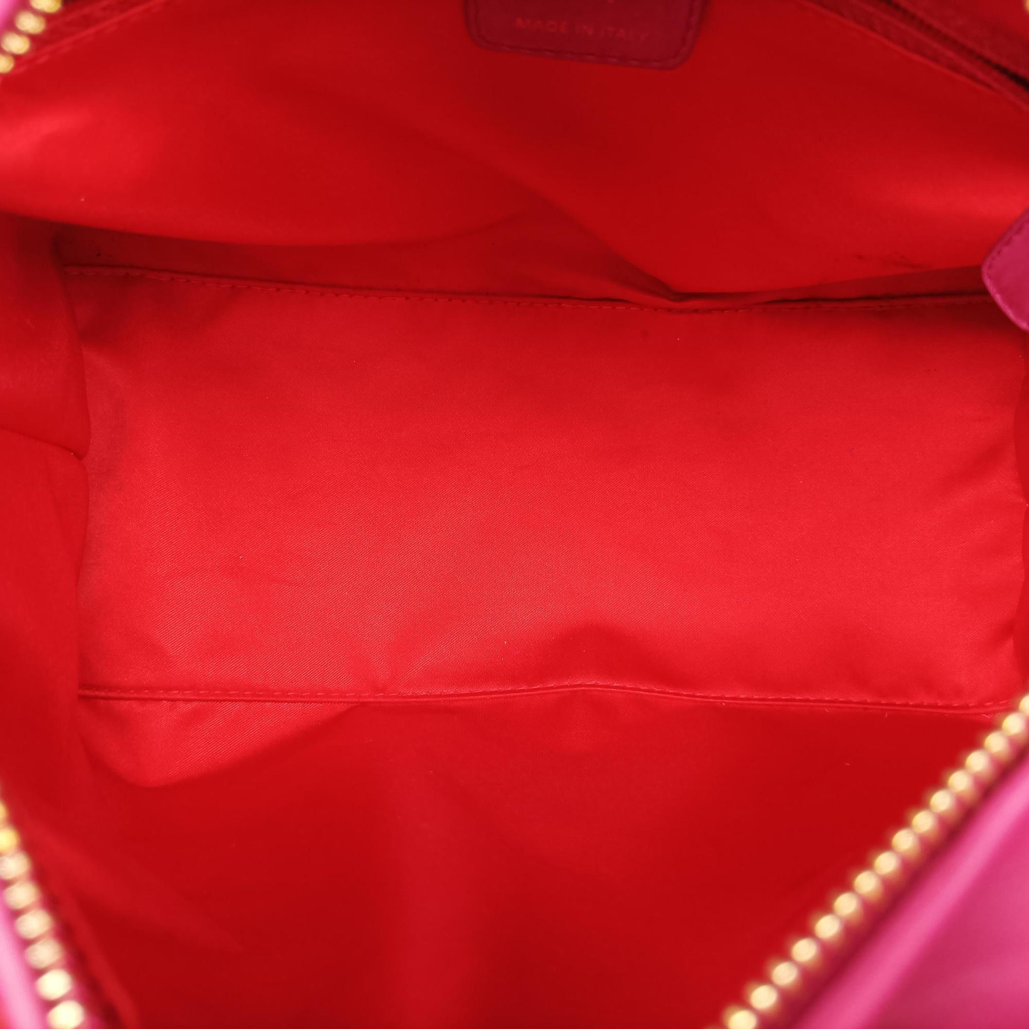 Lady Dior Rose leather 09-MA-1017レディディオール ローズ レッド レザー 09-MA-1017