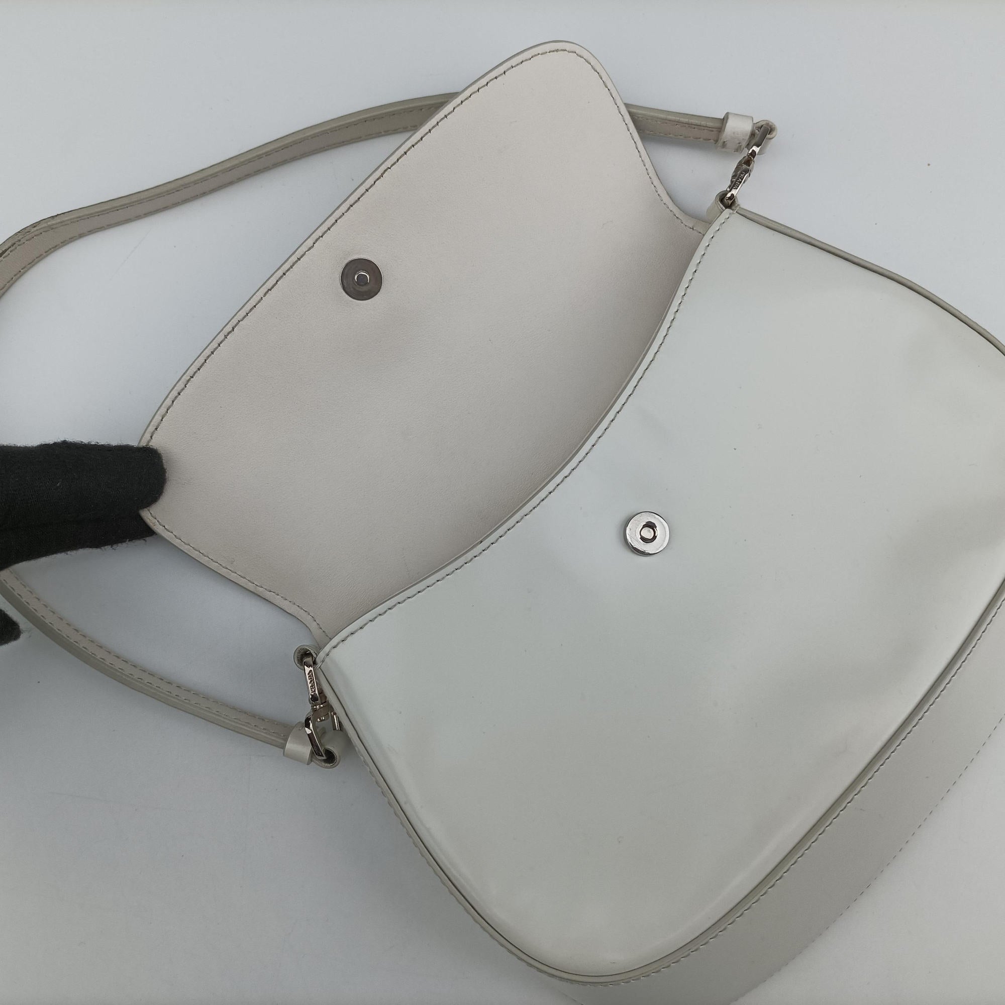 Cleo Flap White Leather 7/Dクレオフラップ ホワイト レザー 7/D