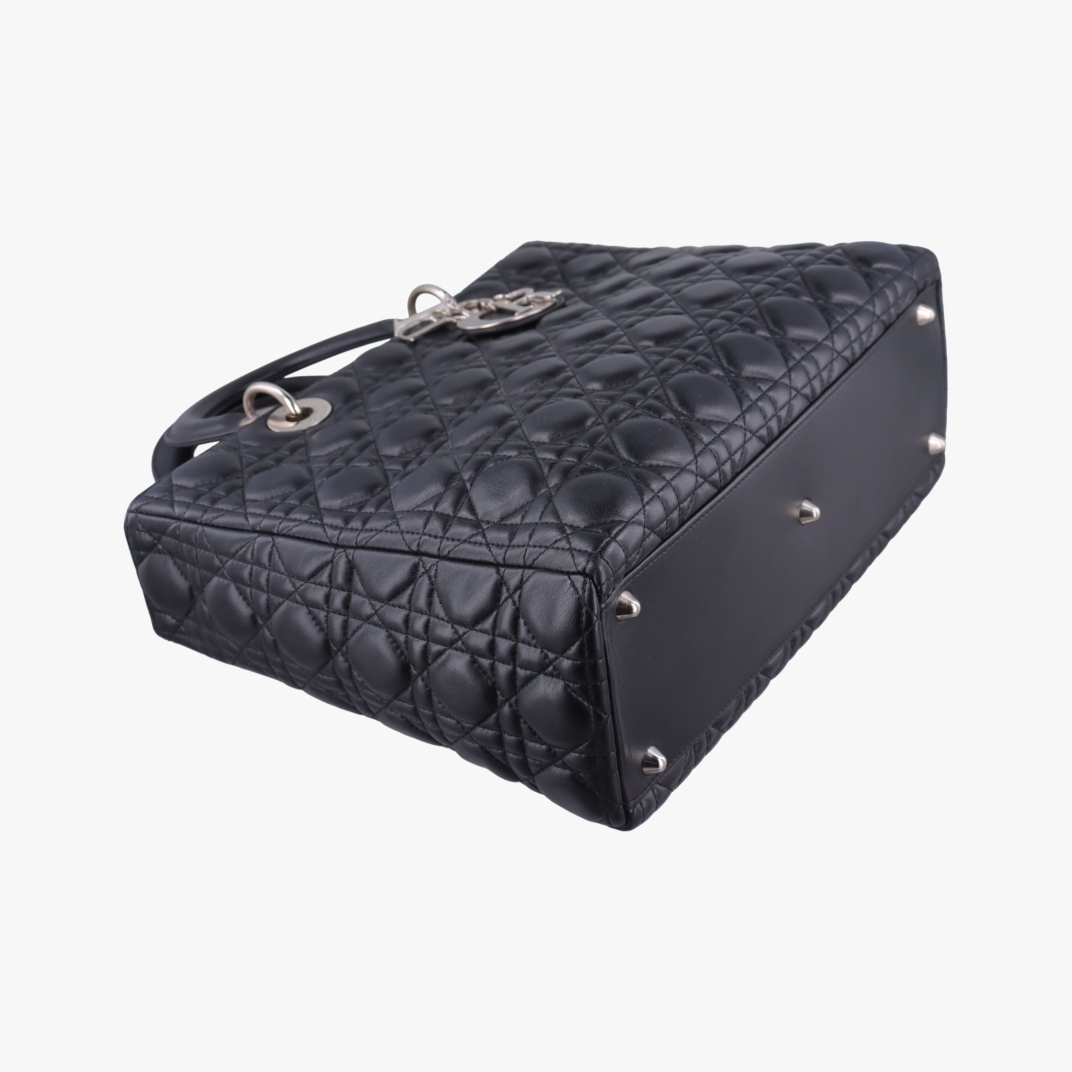 Lady Dior Black lambskin 08-MA-0132レディディオール ブラック ラムスキン 08-MA-0132