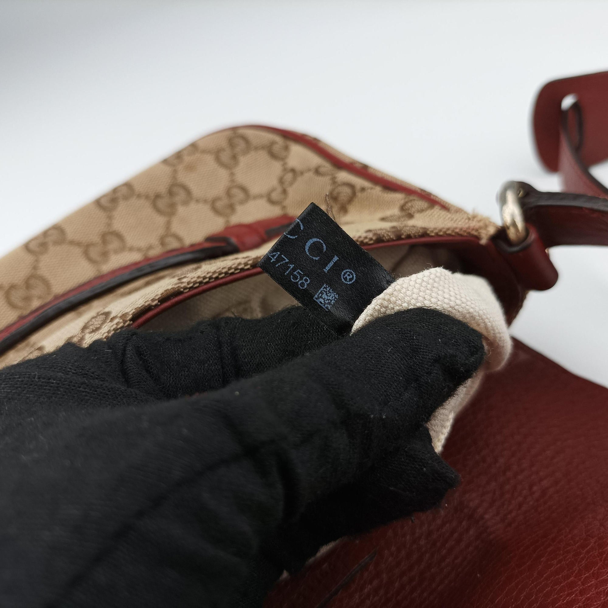 GG Dressage Beige × Red canvas×leather 296854 G012047158GG ドレサージュ ベージュ × レッド キャンバス× レザー 296854 G012047158