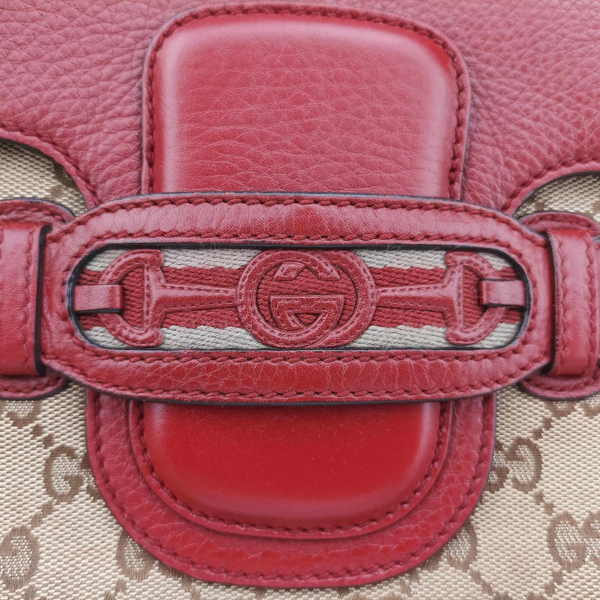 GG Dressage Beige × Red canvas×leather 296854 G012047158GG ドレサージュ ベージュ × レッド キャンバス× レザー 296854 G012047158