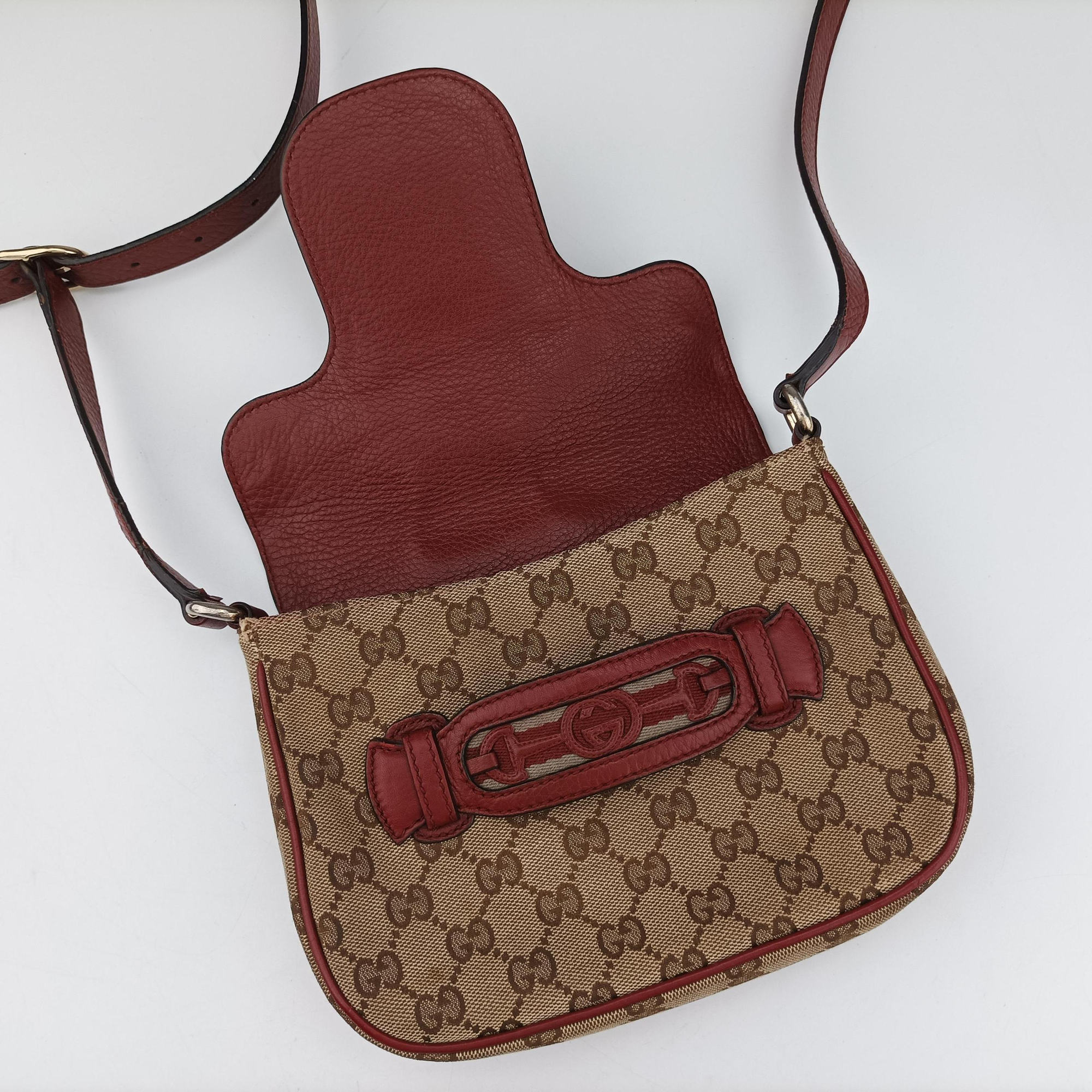 GG Dressage Beige × Red canvas×leather 296854 G012047158GG ドレサージュ ベージュ × レッド キャンバス× レザー 296854 G012047158