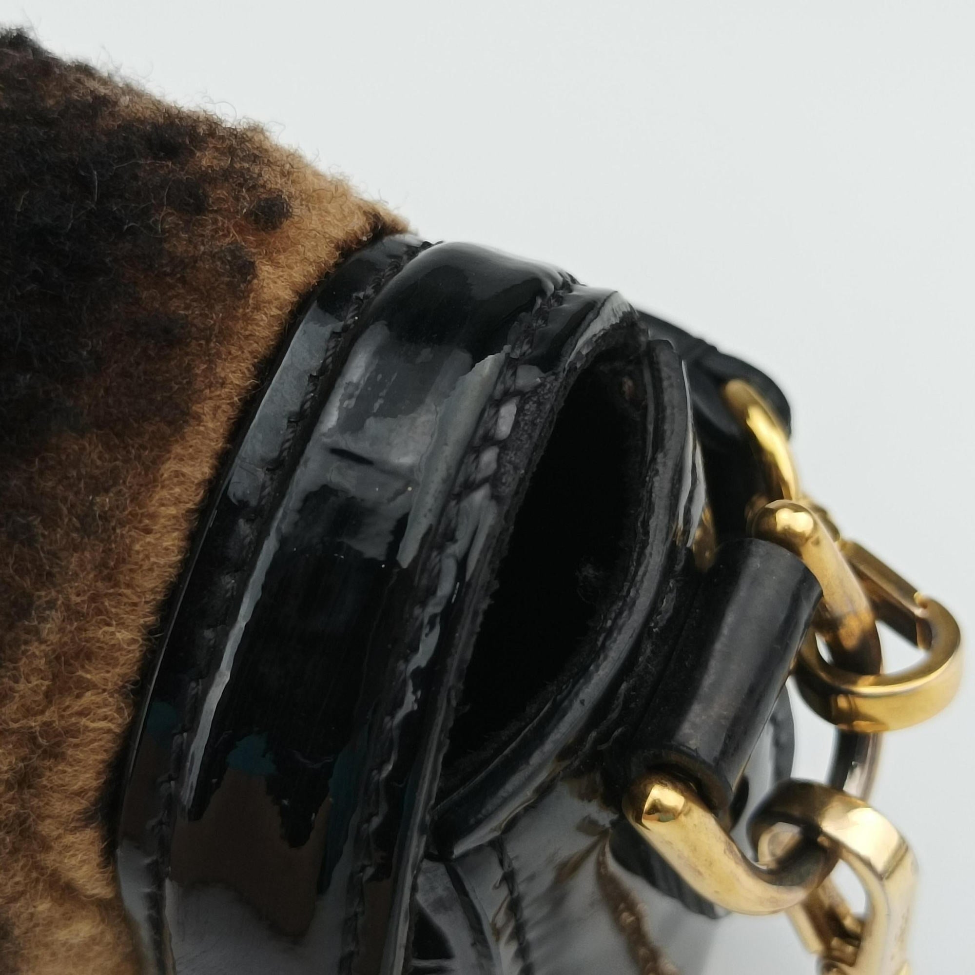 BAGUETTE Brown×Black fur×patent 8BS017 8BS017 A9Y2 199-10429バケット ブラウン×ブラック ファー×パテント 8BS017 8BS017 A9Y2 199-10429