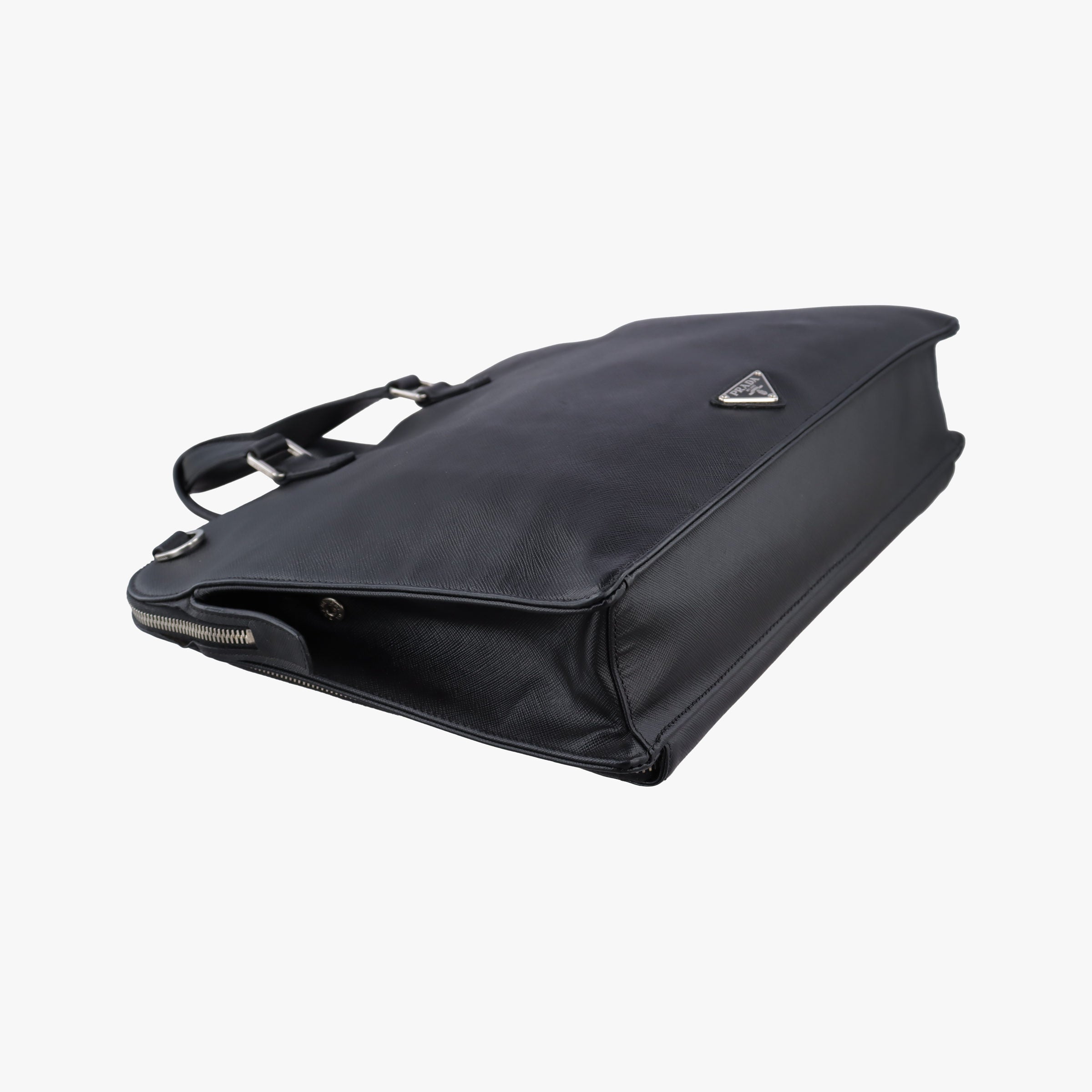 Triangle Logo Plate Black Saffiano Leather 31/X 173三角 ロゴ プレート ブラック サフィアーノレザー 31/X 173
