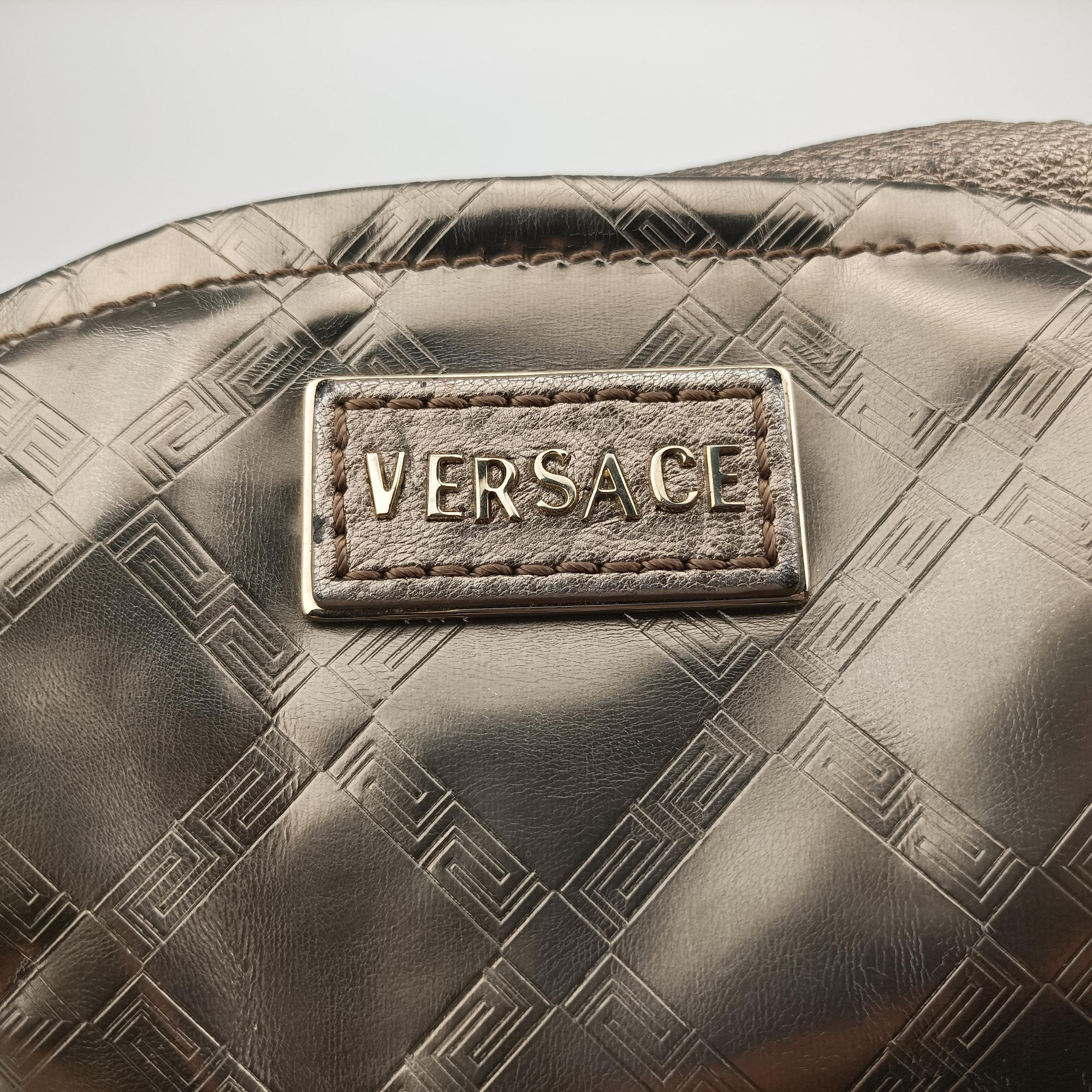 Metallic Hobo Gold Patent×Leather メタリック ホーボー ゴールド パテントxレザー