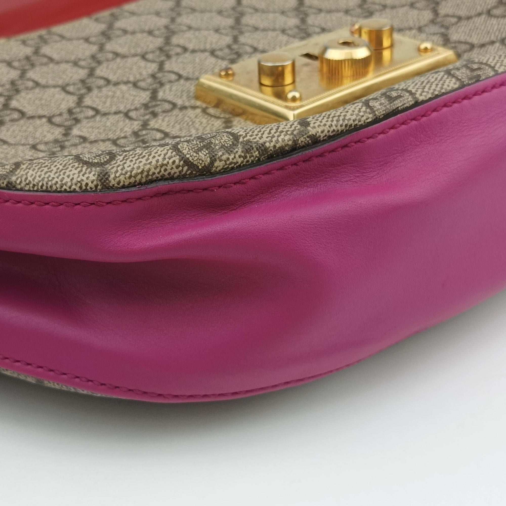 Padlock Guccissima Beige×Red×Multicolour PVC coated canvas×Leather 453189 Lot number unknownグッチッシマ パドロック ベージュ×レッド×マルチカラー PVCコーティングキャンバス×レザー 453189 製番不明