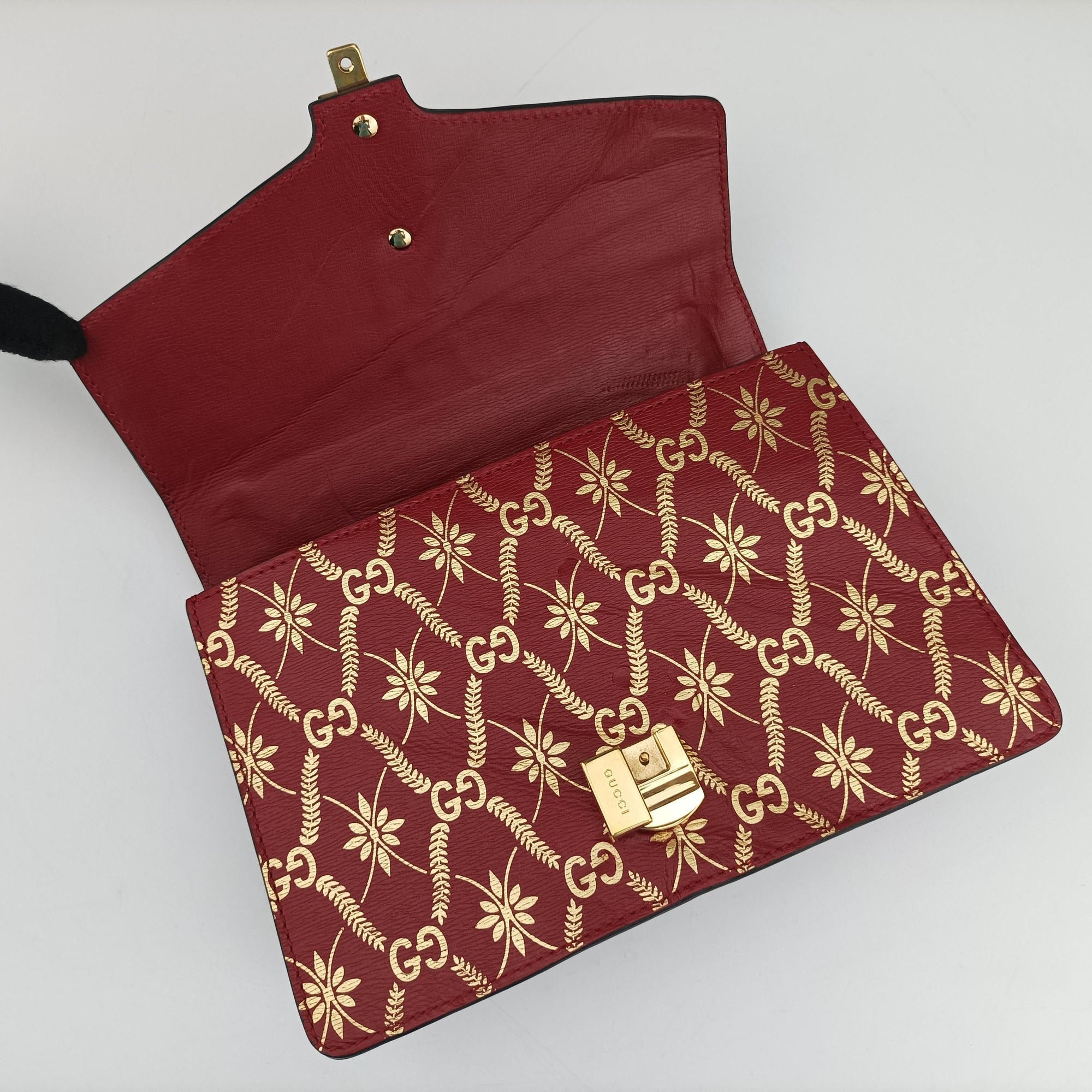 Sylvie red×Multicolour Leather 524405 E032208116シルヴィ レッド×マルチカラー レザー 524405 E032208116